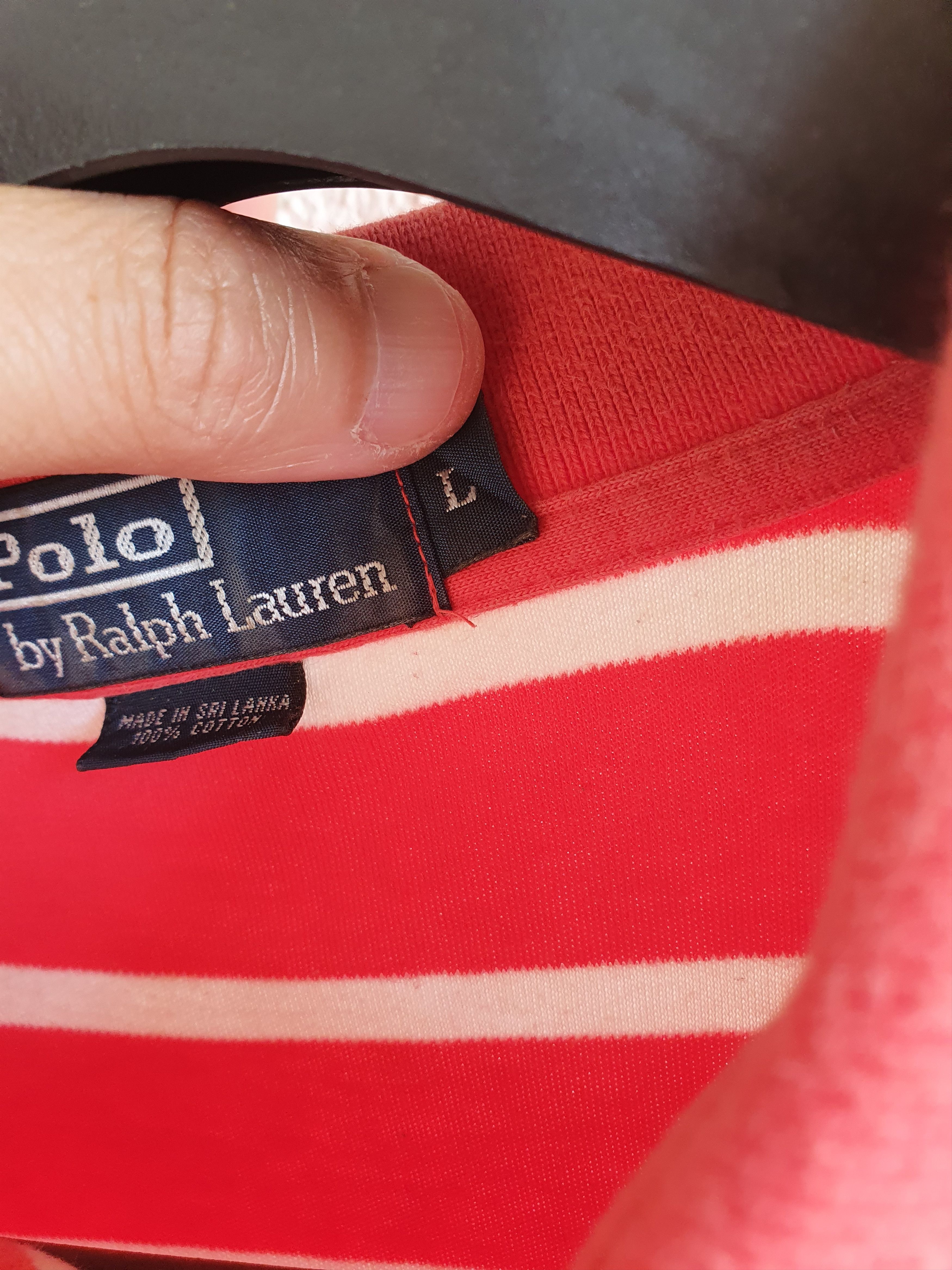Polo Ralph Lauren × Swagger Polo Ralph Lauren Red White Striped Polo Shirt sz L Size US L / EU 52-54 / 3 - 6 Thumbnail