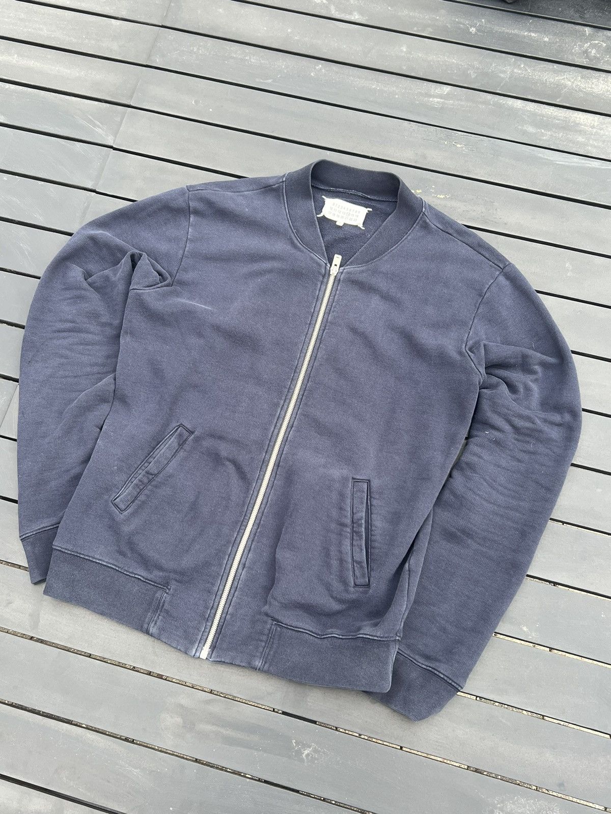 image of Maison Margiela Zip Hoodie in Blue, Men's (Size Medium)