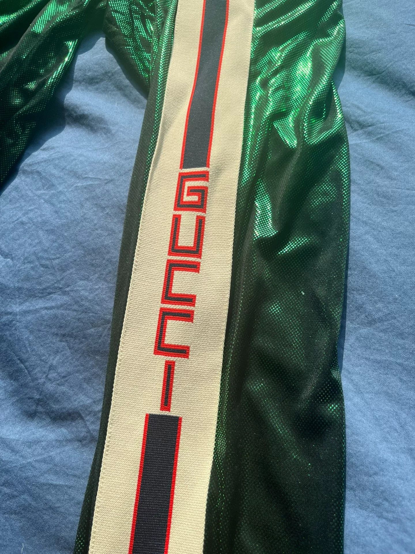 Gucci Gucci Green Metallic Reflective Loose Sweatpants Size US 34 / EU 50 - 1 Thumbnail