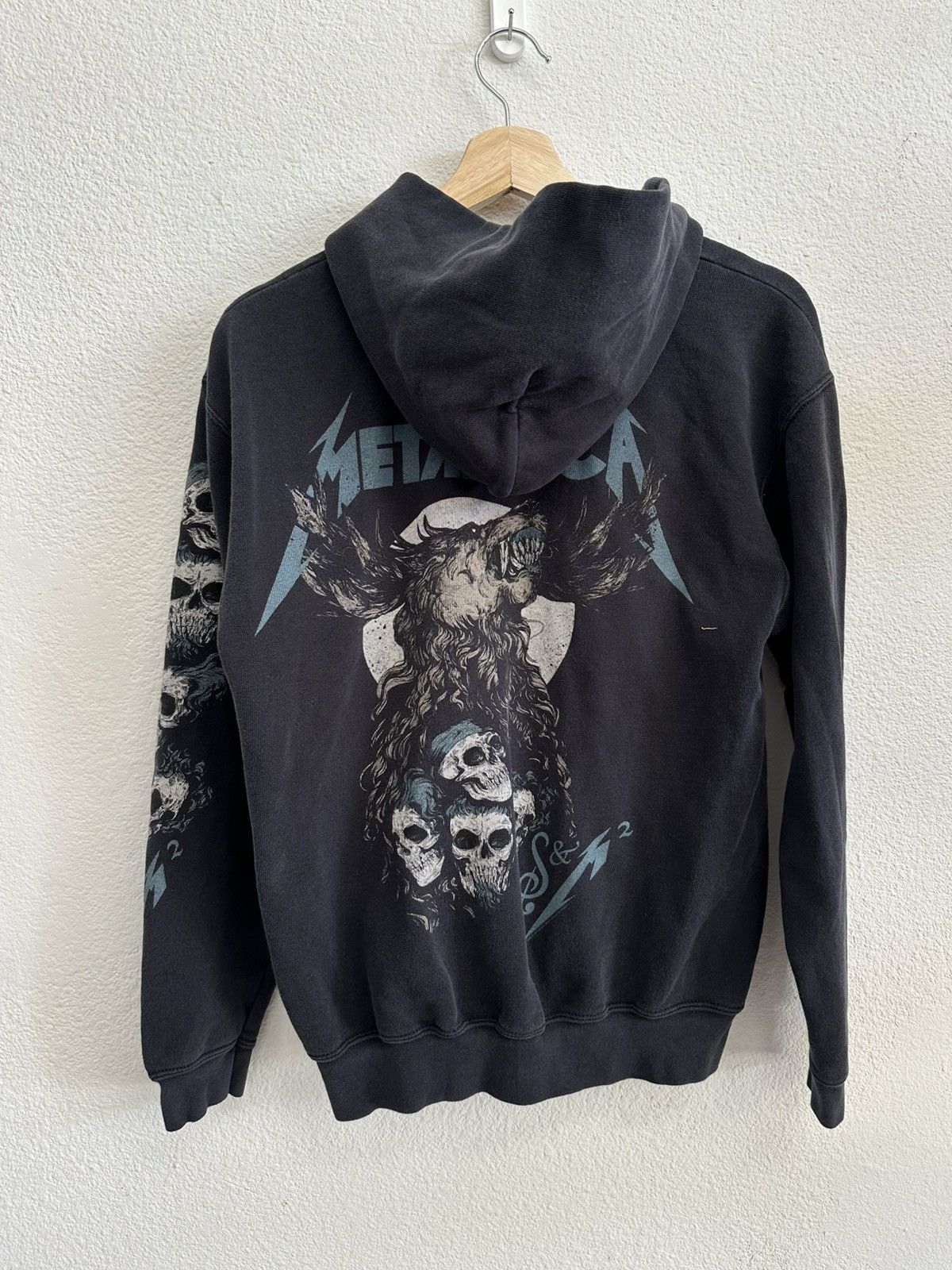 Fruit Of The Loom Y2K Metallica Skulls Zip Up Hoodie Size US S / EU 44-46 / 1 - 2 Thumbnail