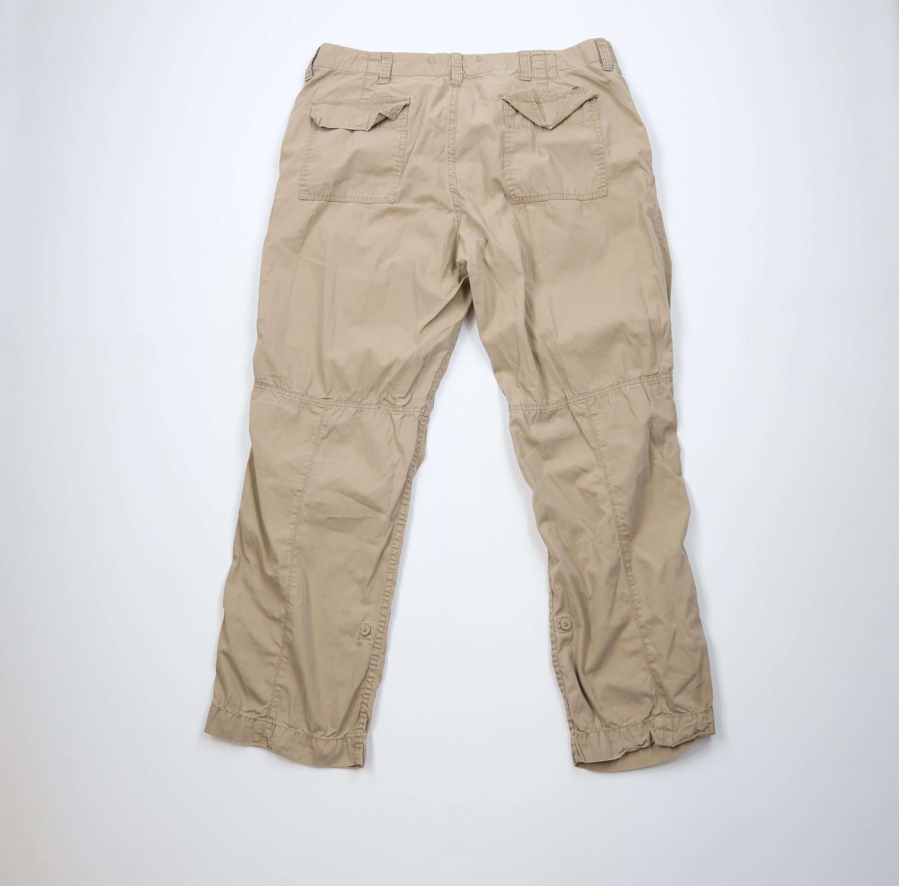 Ralph Lauren Vintage 90s Ralph Lauren Roll Wide Leg Cargo Pants Beige Size US 38 / EU 54 - 10 Thumbnail
