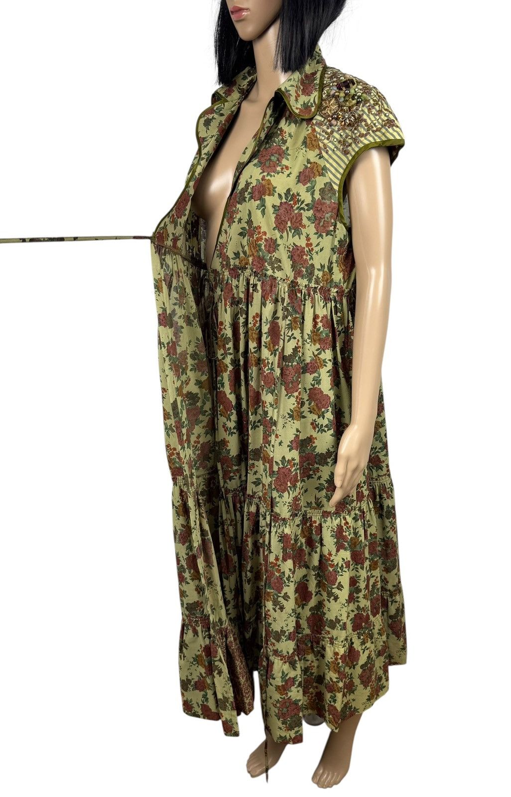 Other Sabyasachi Silk Cotton Maxi Dress Hand Printed Hand Stitched Size L / US 10 / IT 46 - 12 Thumbnail