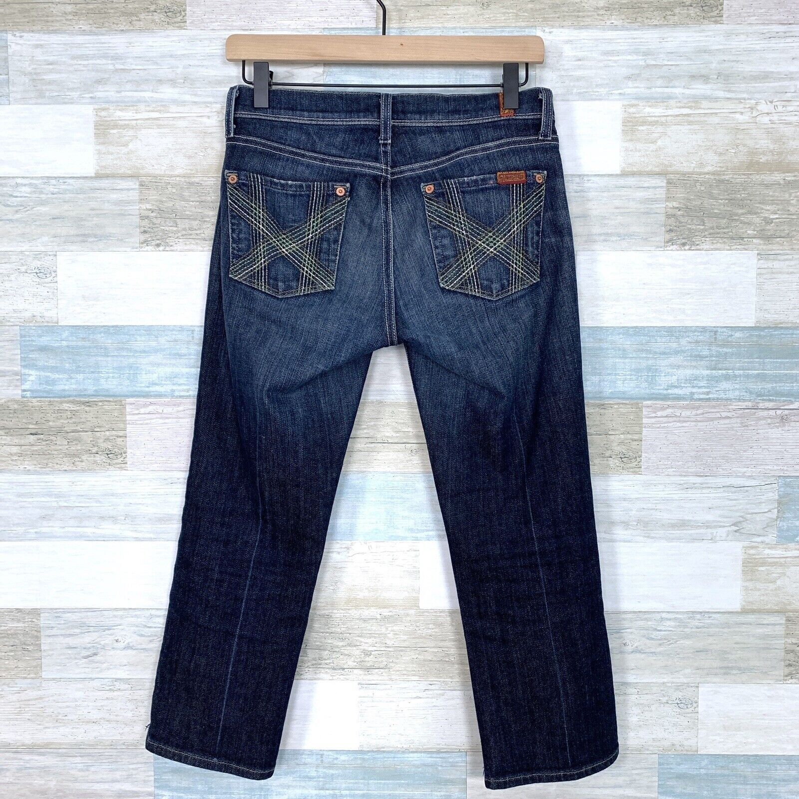 7 For All Mankind 7 For All Mankind Mia Cropped Jeans Dark Low Rise Womens 26 Size 26" / US 2 / IT 38 - 4 Thumbnail