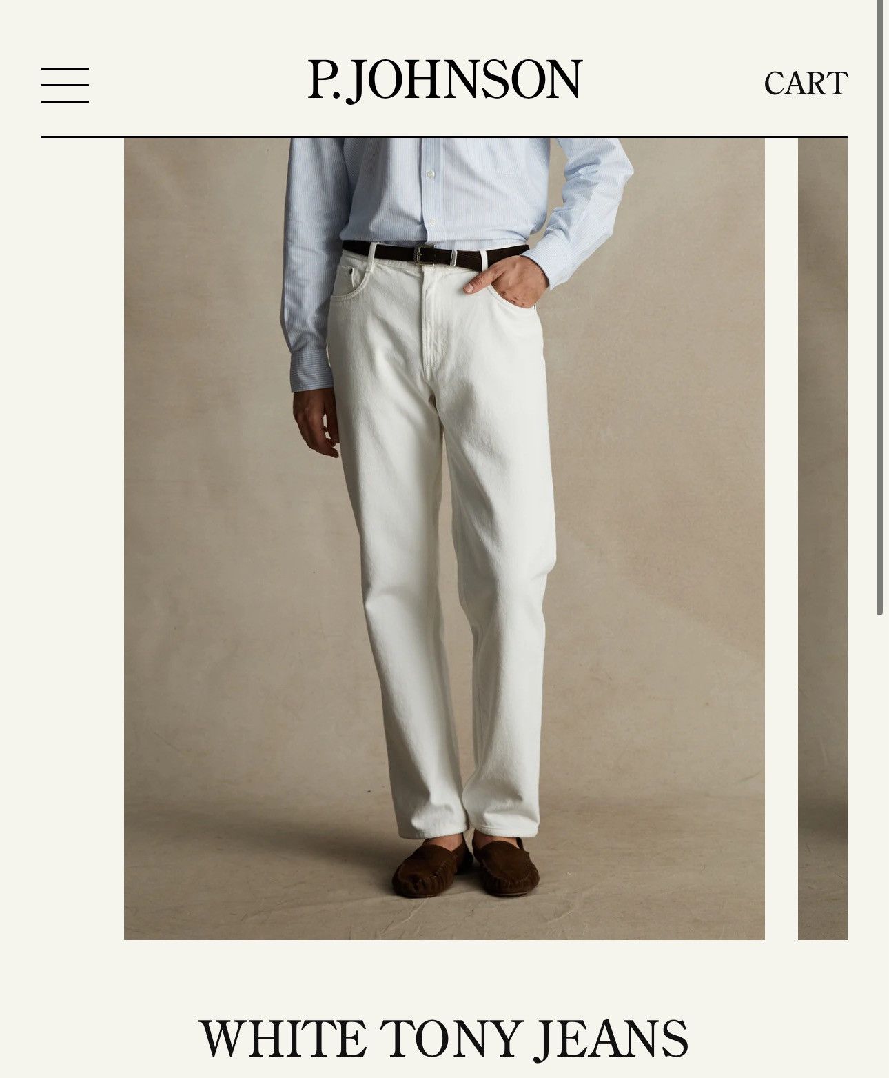 P. Johnson P Johnson - White Tony Jeans - Japan Version - W32 Size US 32 / EU 48 - 1 Thumbnail