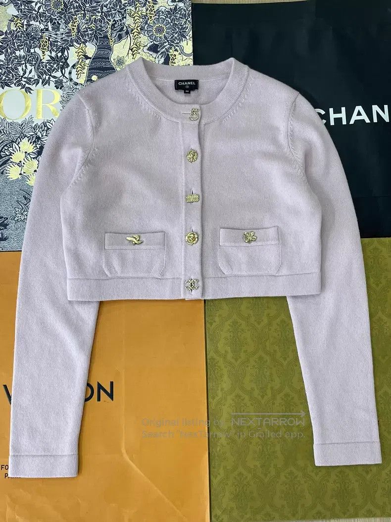 Chanel Chanel Pink multi-element button cashmere cardigan coat Size XS / US 0-2 / IT 36-38 - 1 Thumbnail