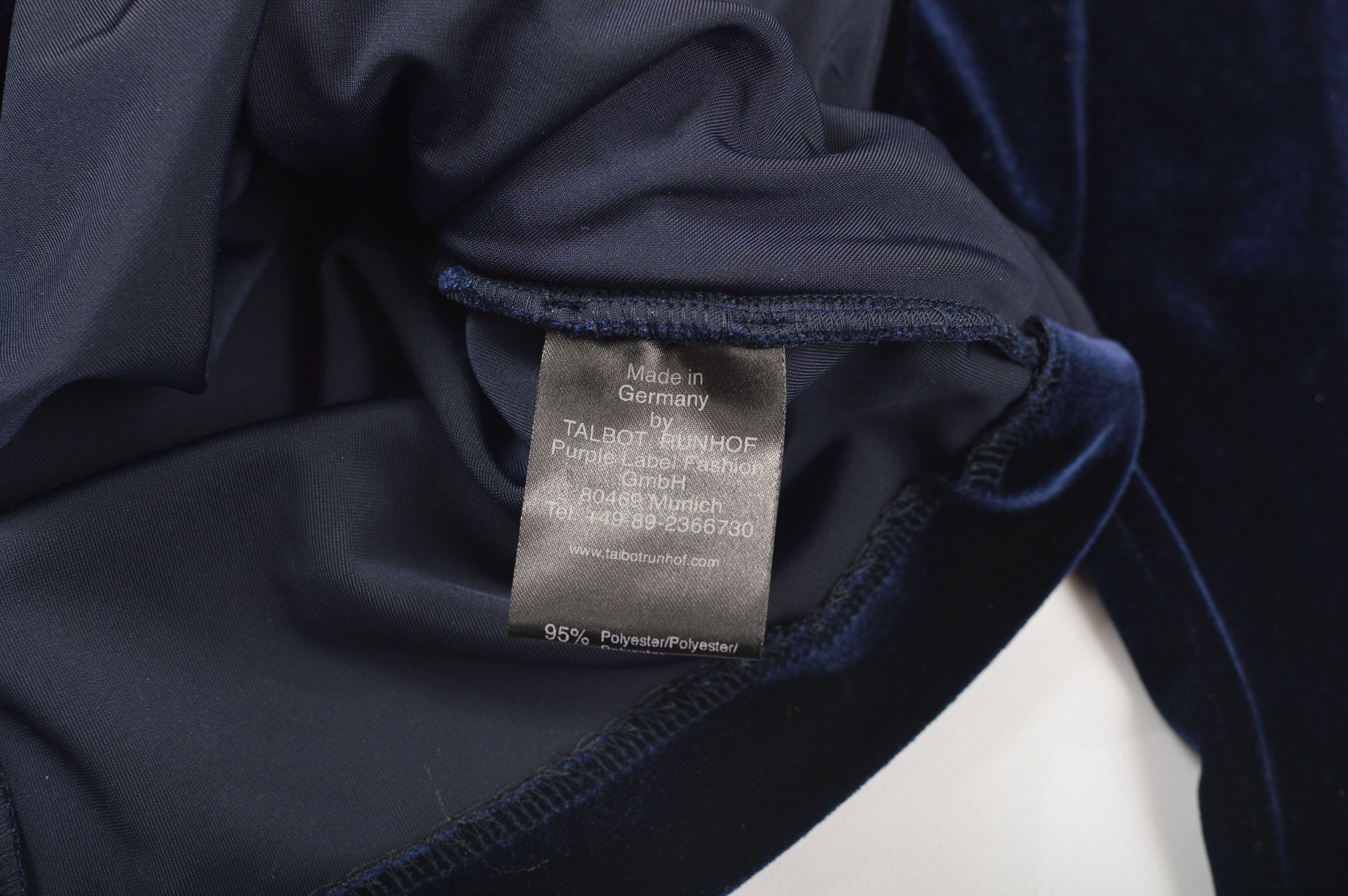 Other Talbot Runhof Cassiopeia Navy Stretch Velvet Blouse Top Size S / US 4 / IT 40 - 4 Thumbnail