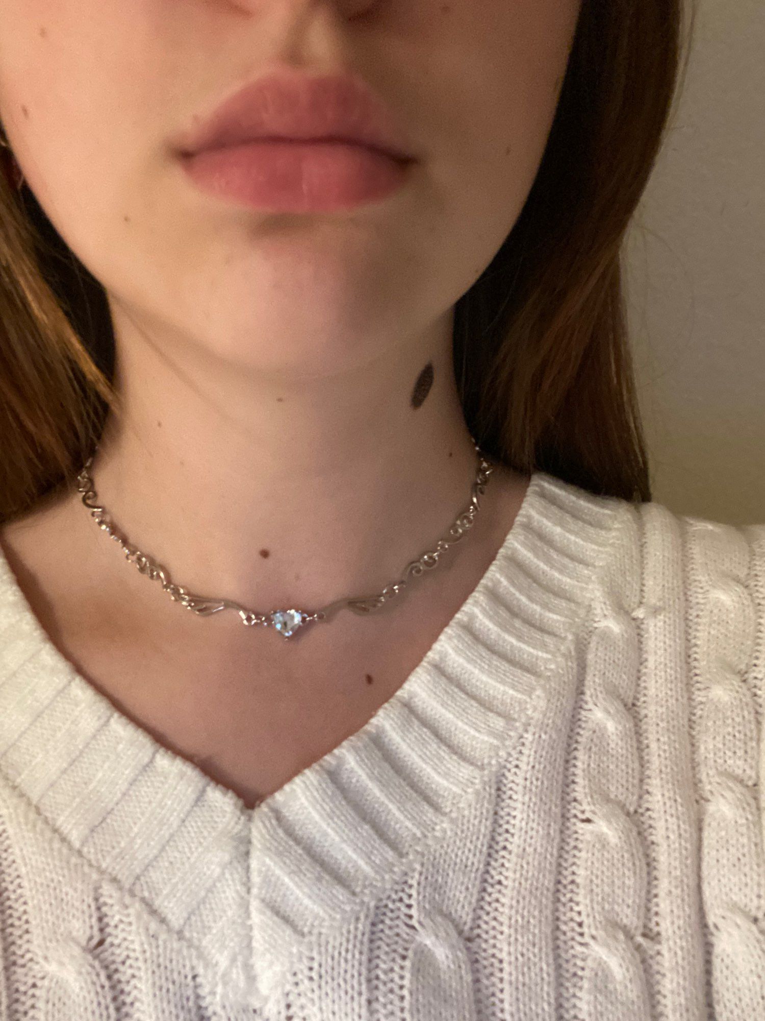 Vintage Irregular Choker Chain Necklace Size ONE SIZE - 2 Thumbnail