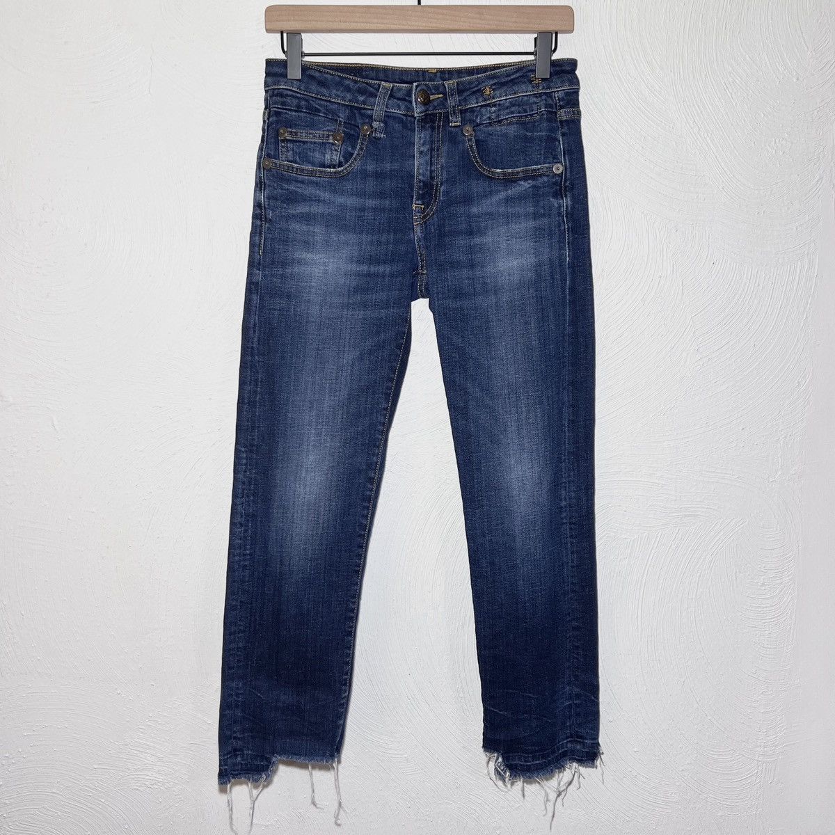 image of R13 Boy Straight Jean In Howell Indigo in Blue, Women's (Size 26)