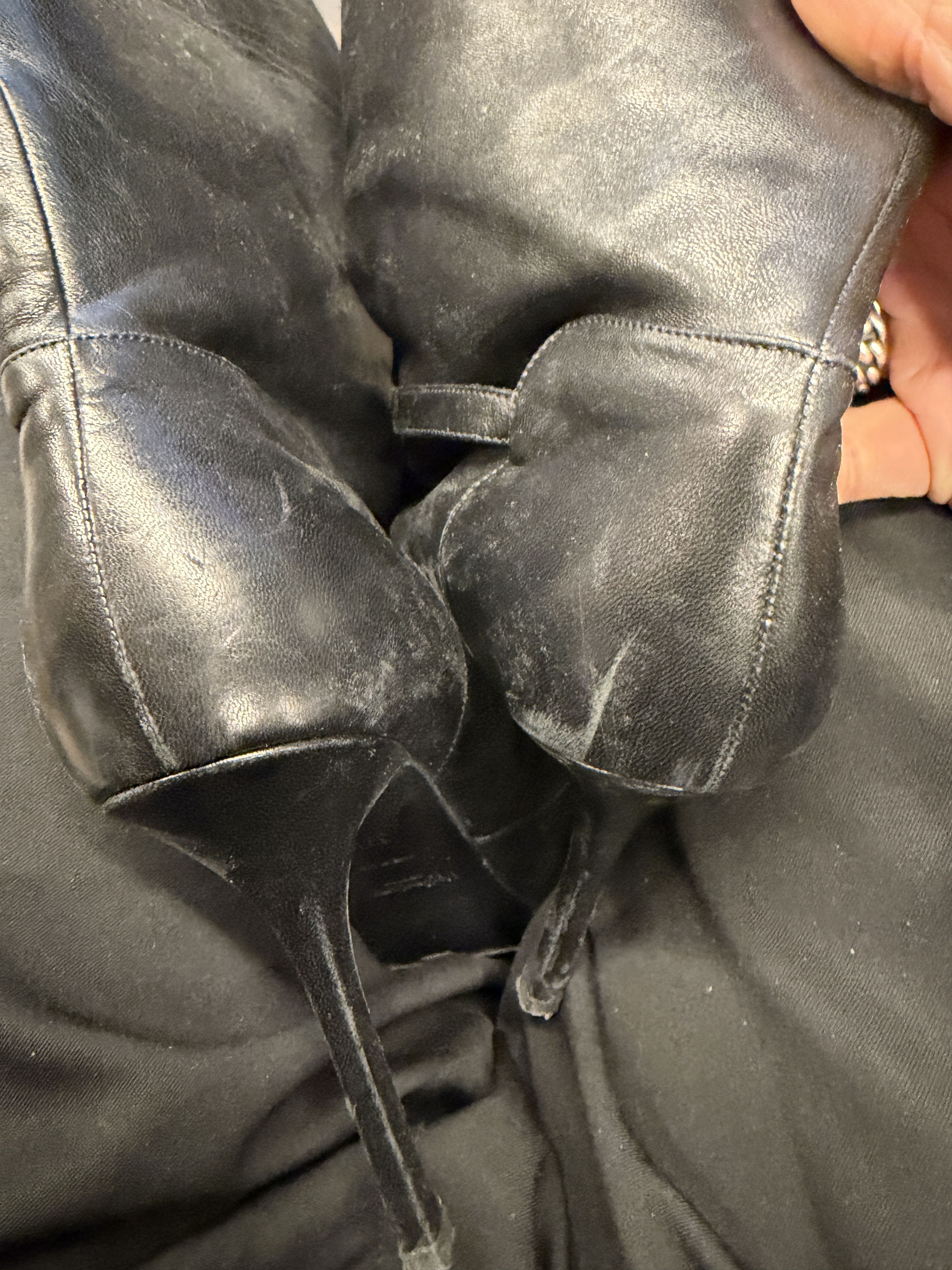 Yves Saint Laurent Yves Saint Laurent Tribtoo Black Leather Fur Lined Boots Size US 7.5 / IT 37.5 - 10 Thumbnail
