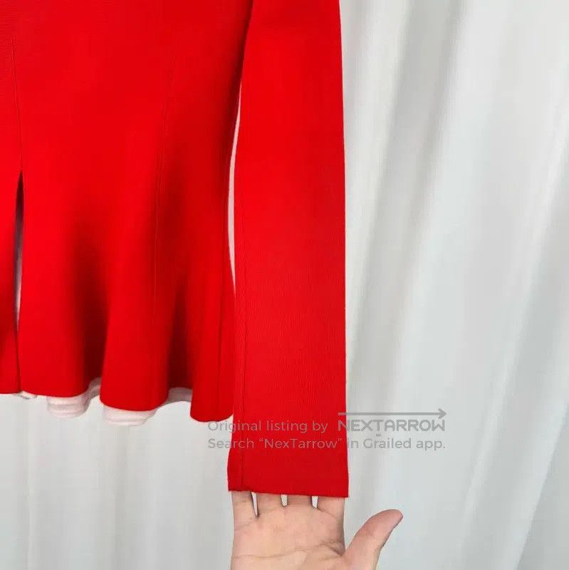 Dior Dior Red Wool Long Sleeve Top . Size XS / US 0-2 / IT 36-38 - 4 Thumbnail