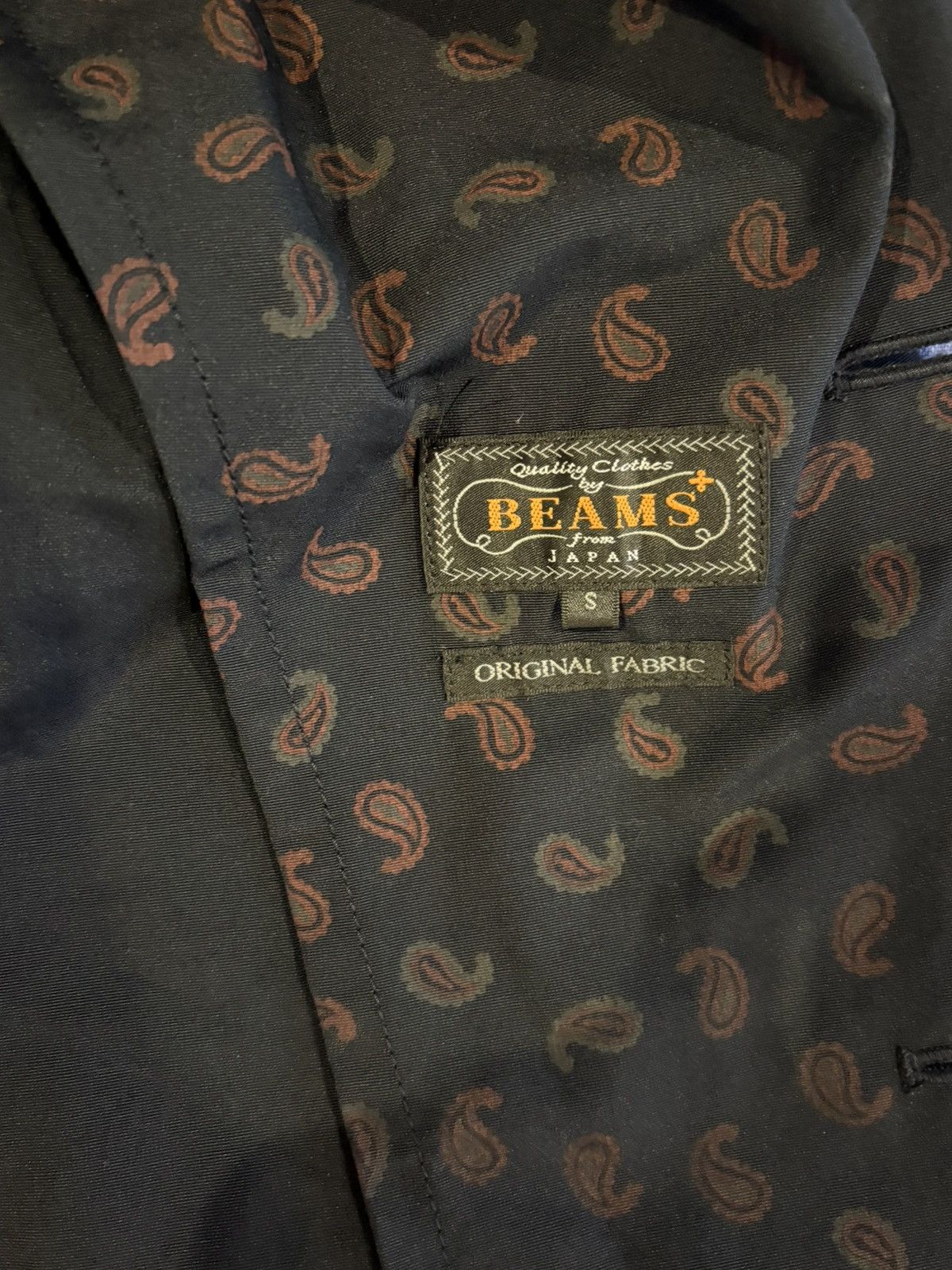 Beams Plus Navy Paisley Print Jacket Size 44R - 2 Thumbnail