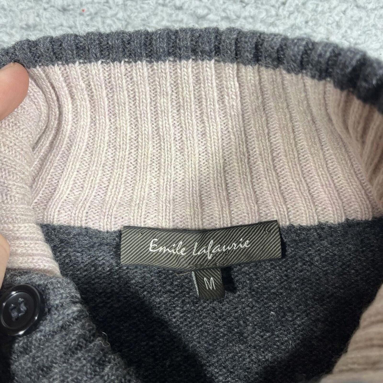 Other Emile Lafaurie Grey Wool Knit Henley Sweater Men's Medium Size US M / EU 48-50 / 2 - 2 Thumbnail