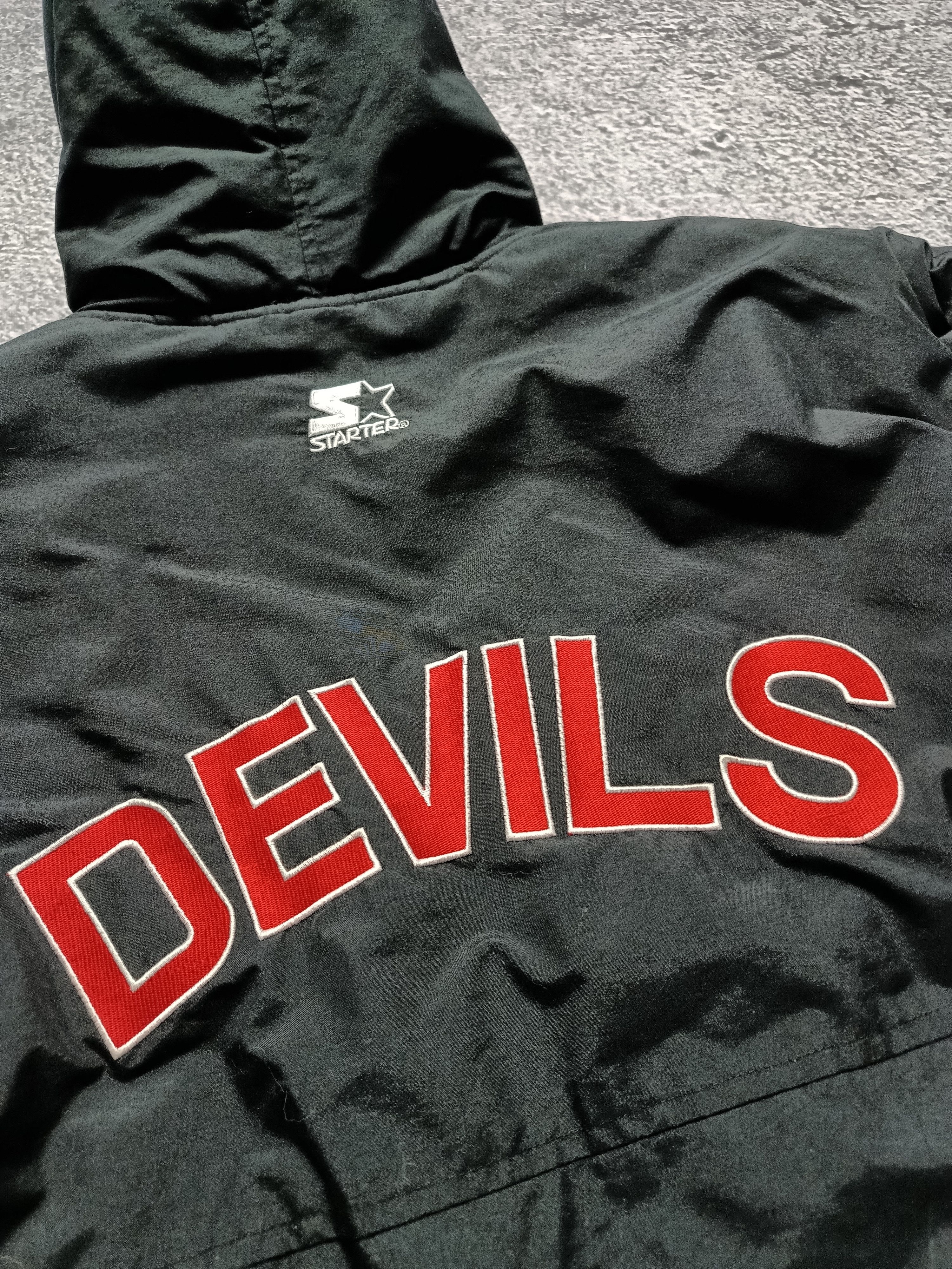 NHL × Starter × Vintage Vtg 90’s New Jersey Devils Zip Up Starter Jacket Size Medium Size US M / EU 48-50 / 2 - 3 Thumbnail