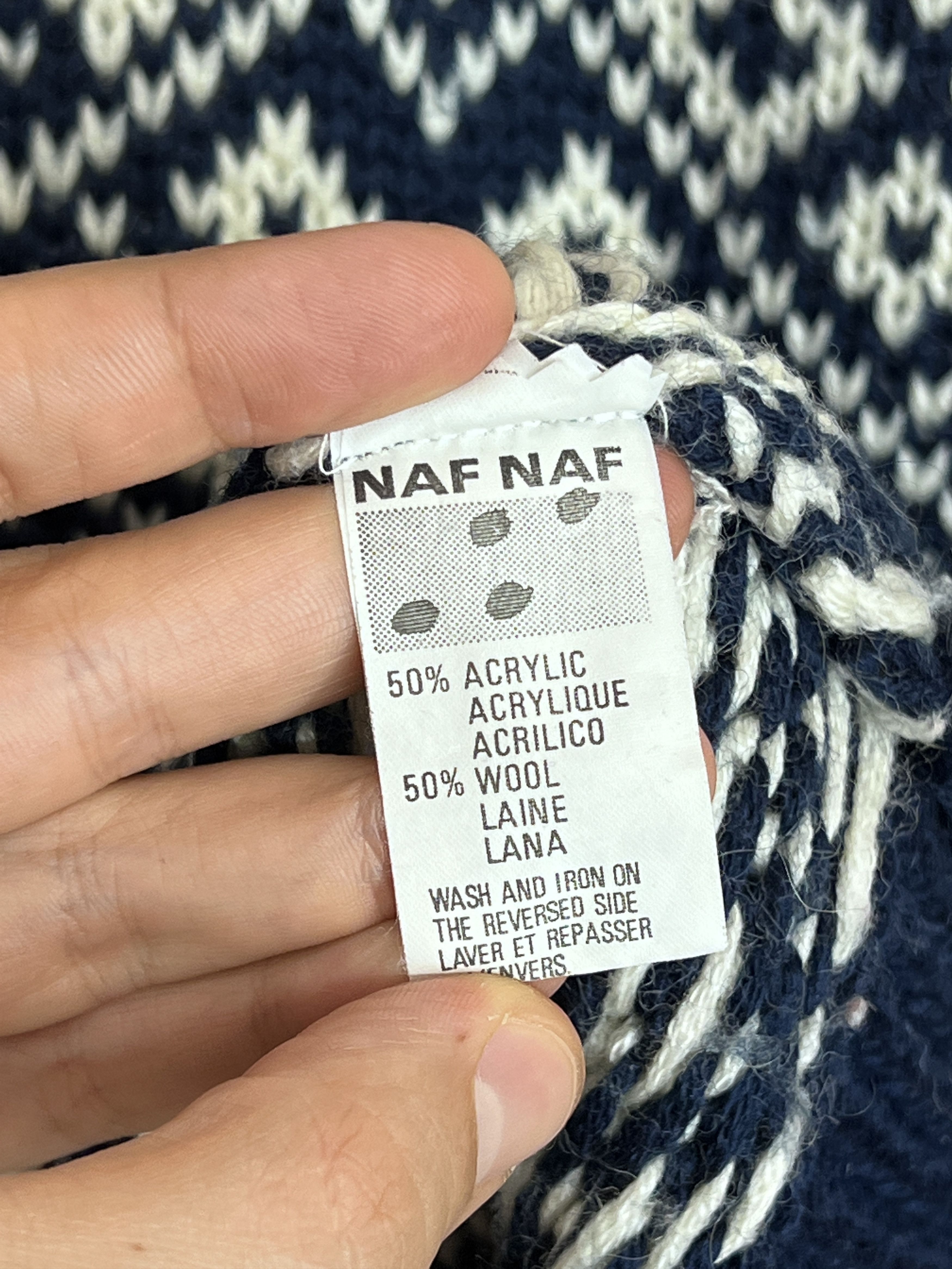Designer × Vintage Vintage Naf Naf Knit Sweater #73 Logo Size US M / EU 48-50 / 2 - 15 Thumbnail