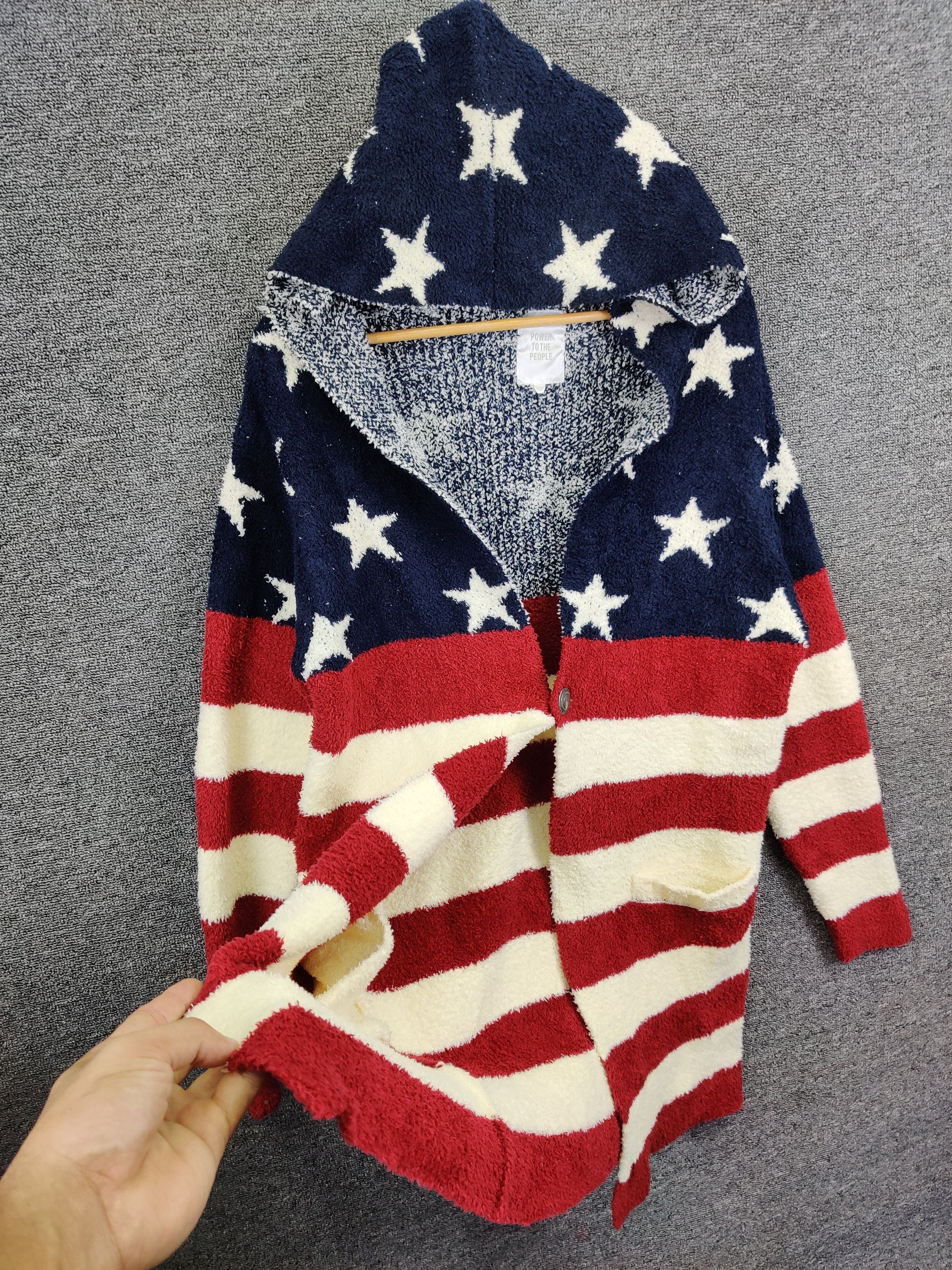 Japanese Brand Power Of The People USA Flag Cardigan Button Ups Size US M / EU 48-50 / 2 - 4 Thumbnail