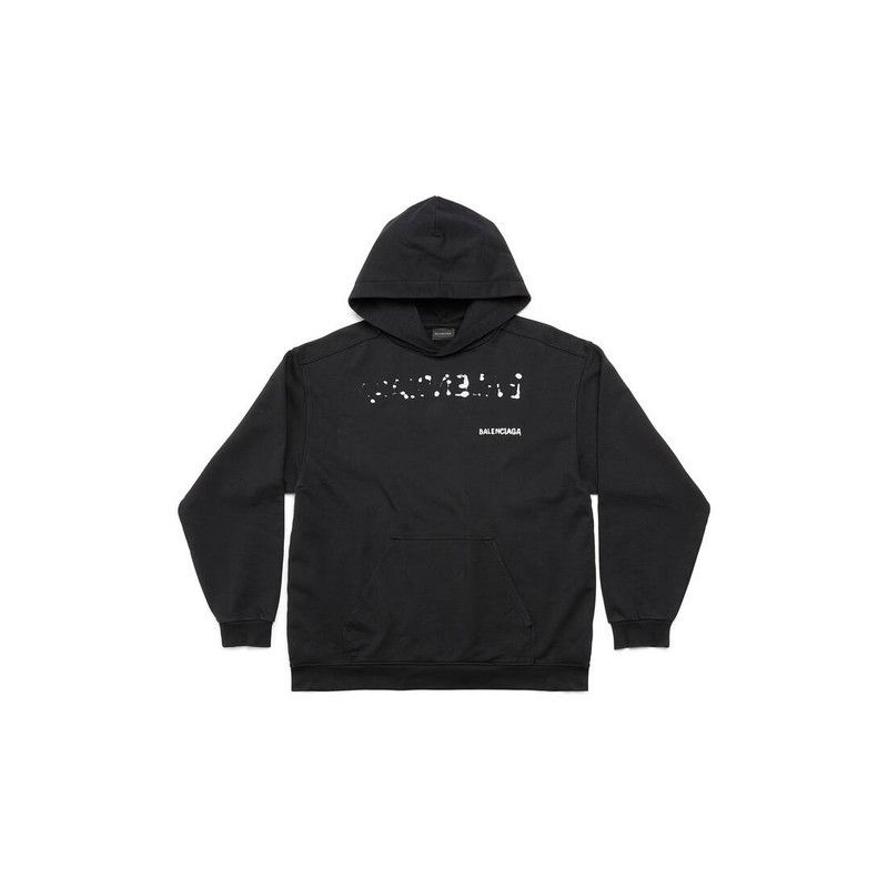 Balenciaga o1bcso1str0226 Hand Drawn Balenciaga Hoodie Medium Fit Black Size US XS / EU 42 / 0 - 1 Thumbnail