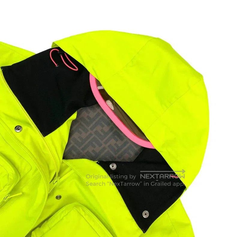 Other Fendi Polyester Fluorescent Yellow Back Letter Logo Windbr Size 4XL / US 24-26 - 3 Thumbnail