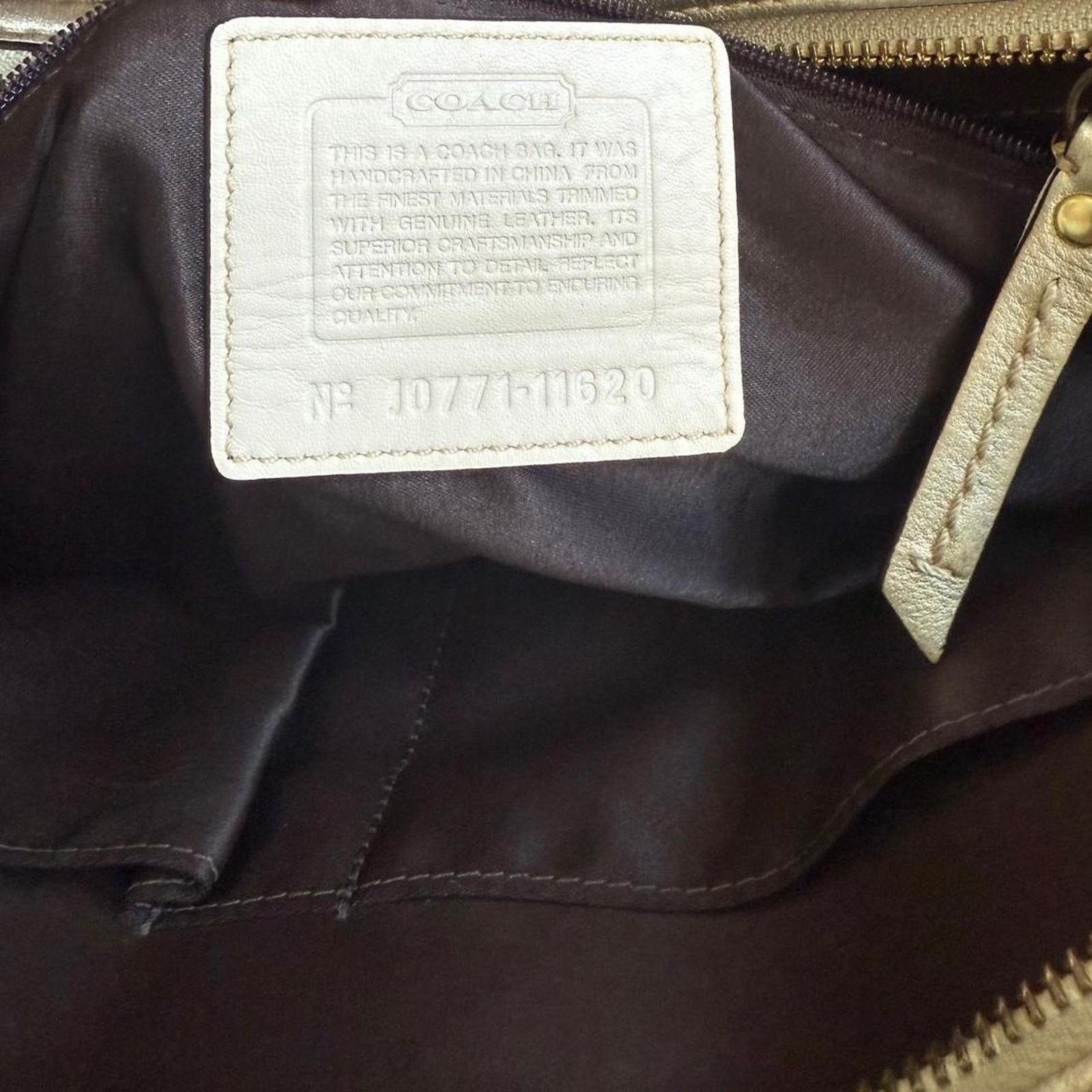 Coach Vintage Coach Metallic & Patent Stripe Tote Size ONE SIZE - 3 Thumbnail