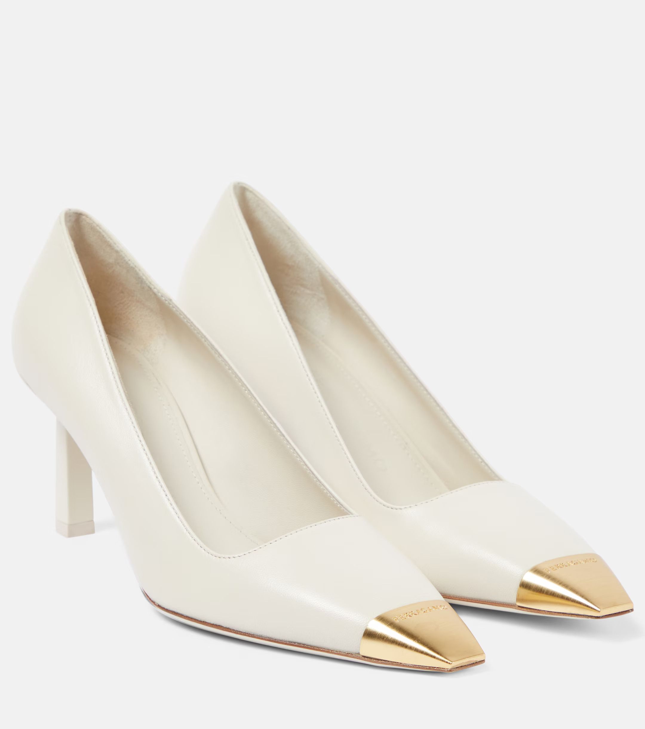 Salvatore Ferragamo o1s1rm0724 Leather Pumps in White Size US 9.5 / IT 39.5 - 1 Thumbnail