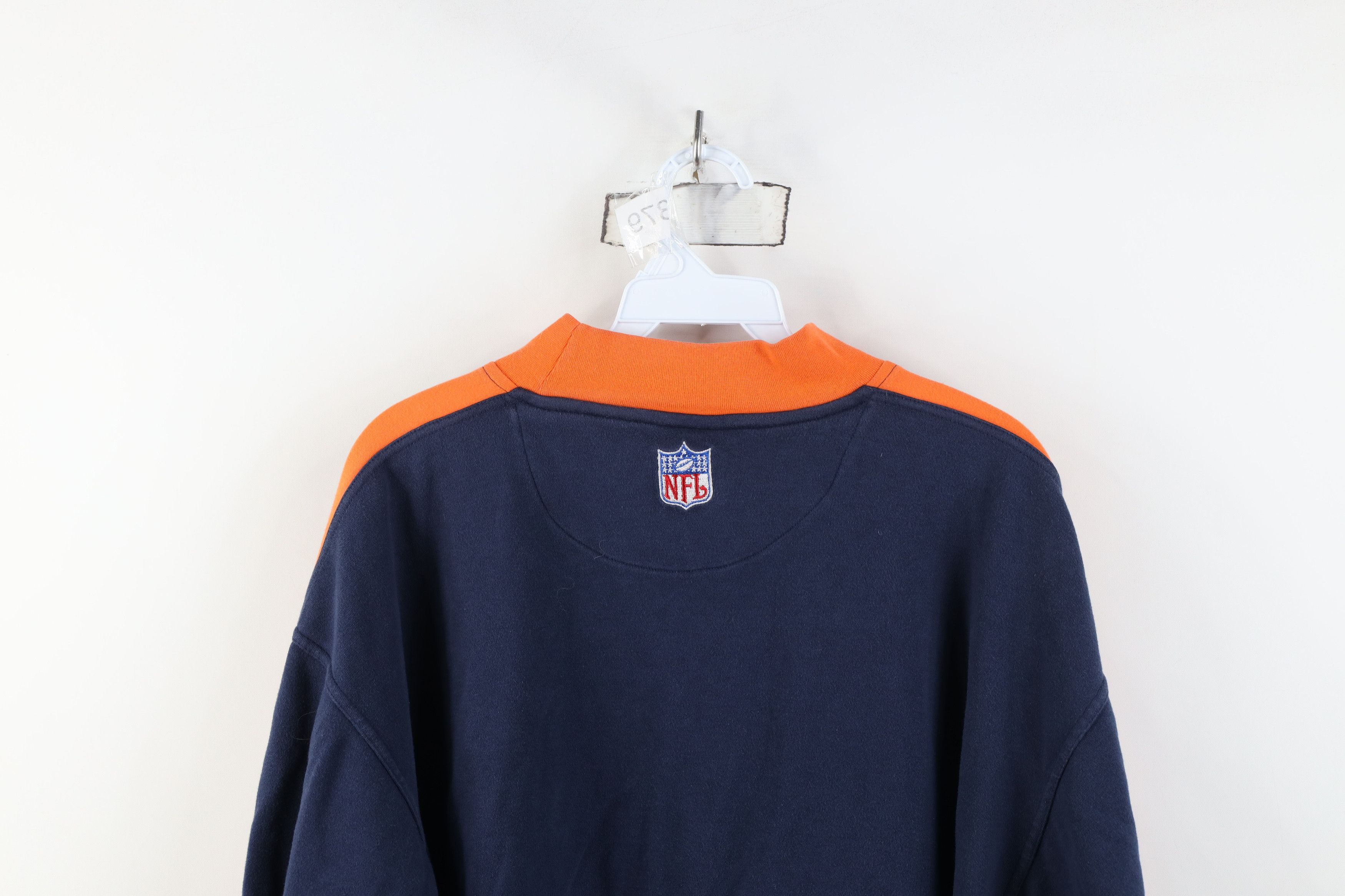 Reebok Vintage Reebok Chicago Bears Football Mock Neck T-Shirt Blue Size US XL / EU 56 / 4 - 13 Thumbnail