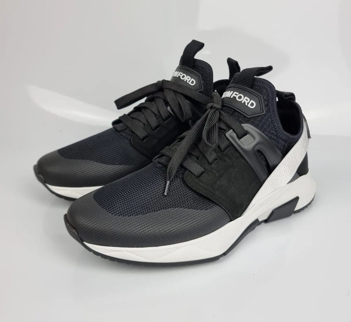 Tom Ford Alcantara Black Sneakers New