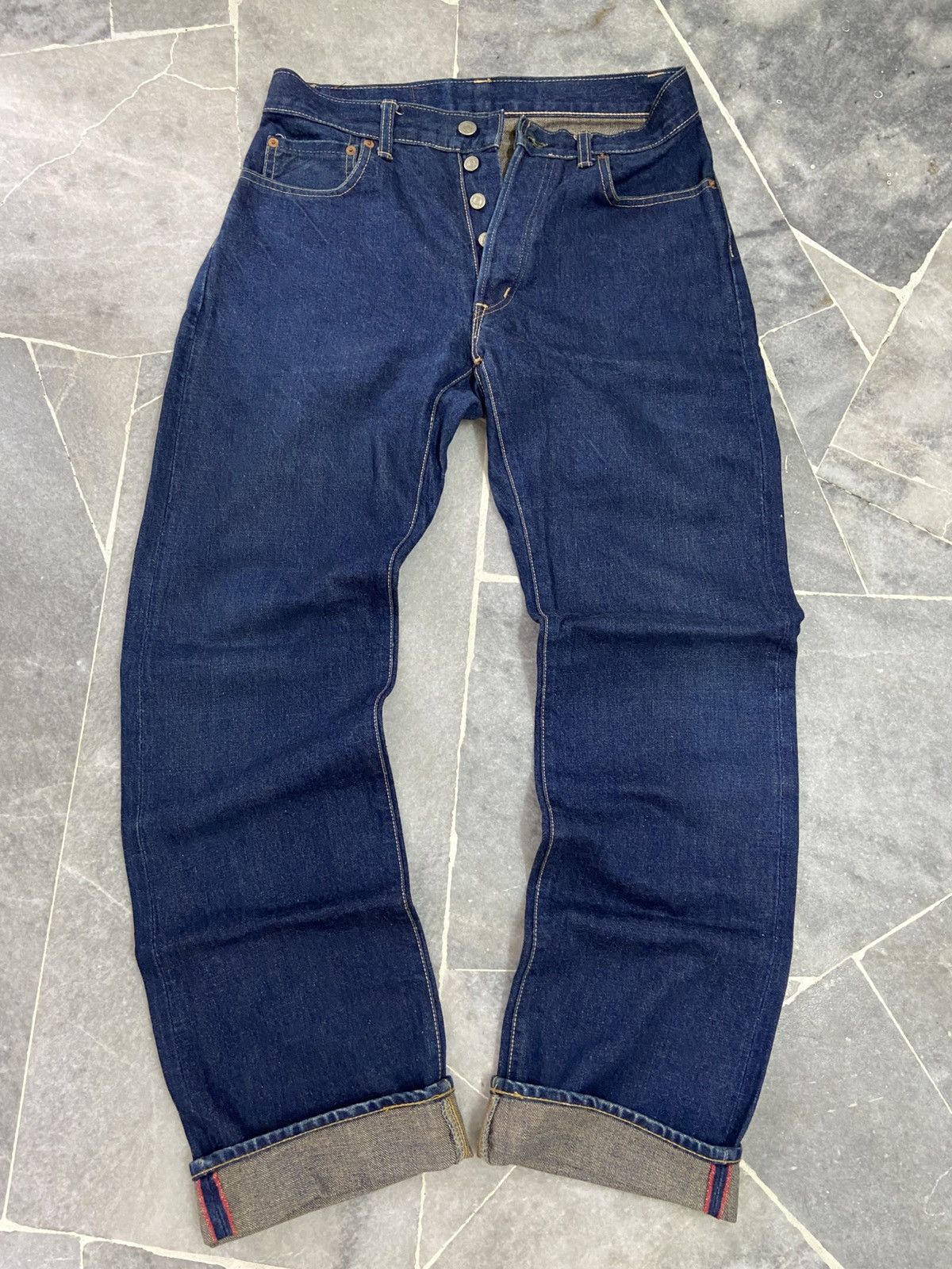 Blue Blue Japan × Jean Iron HR Market Blue Blue Japan Selvedge Jeans Size US 31 - 1 Thumbnail