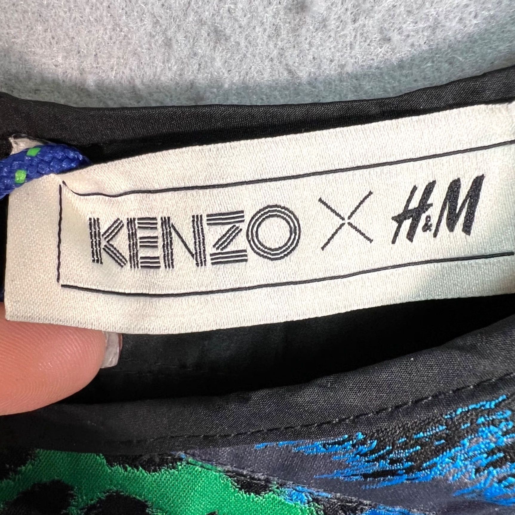 Kenzo KENZO x H&M Womens Blouse Multicolor Silk Ruffle Sleeve 4 Adult Regular Size S / US 4 / IT 40 - 3 Thumbnail