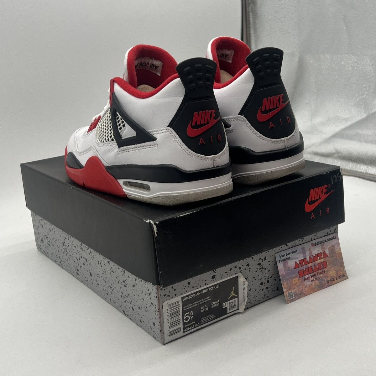 Jordan Brand Air Jordan 4 Fire Red Size US 5.5 / EU 38 - 4 Thumbnail