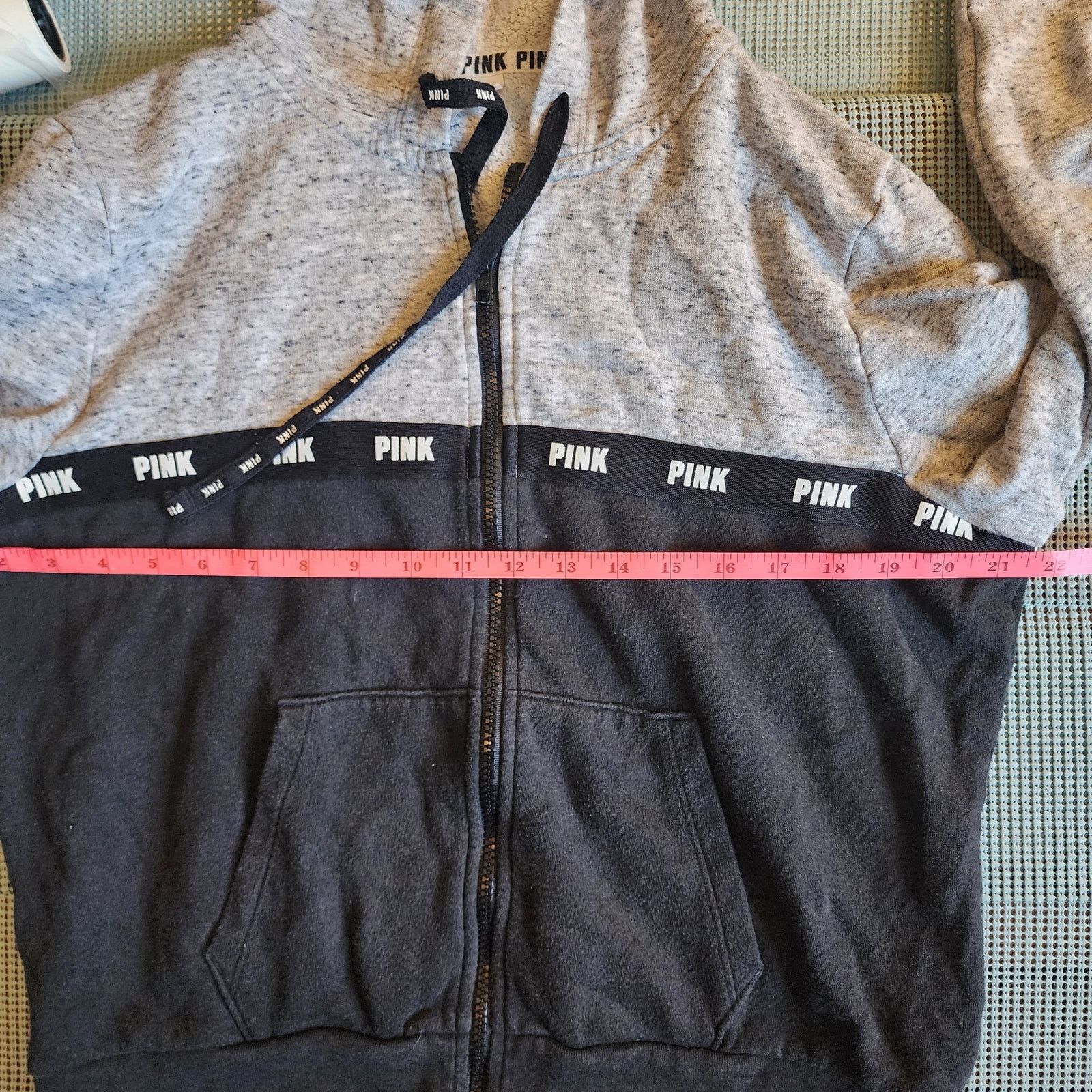 Pink Pink By Victoria's Secret Two Tone Black Gray Hoodie Large Size L / US 10 / IT 46 - 5 Thumbnail