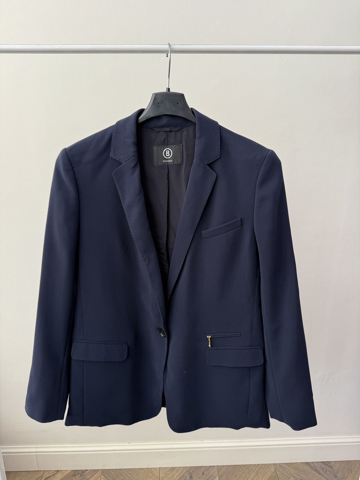 Bogner Vintage Bogner Women’s Navy Blue Blazer Jacket Size L / US 10 / IT 46 - 4 Thumbnail