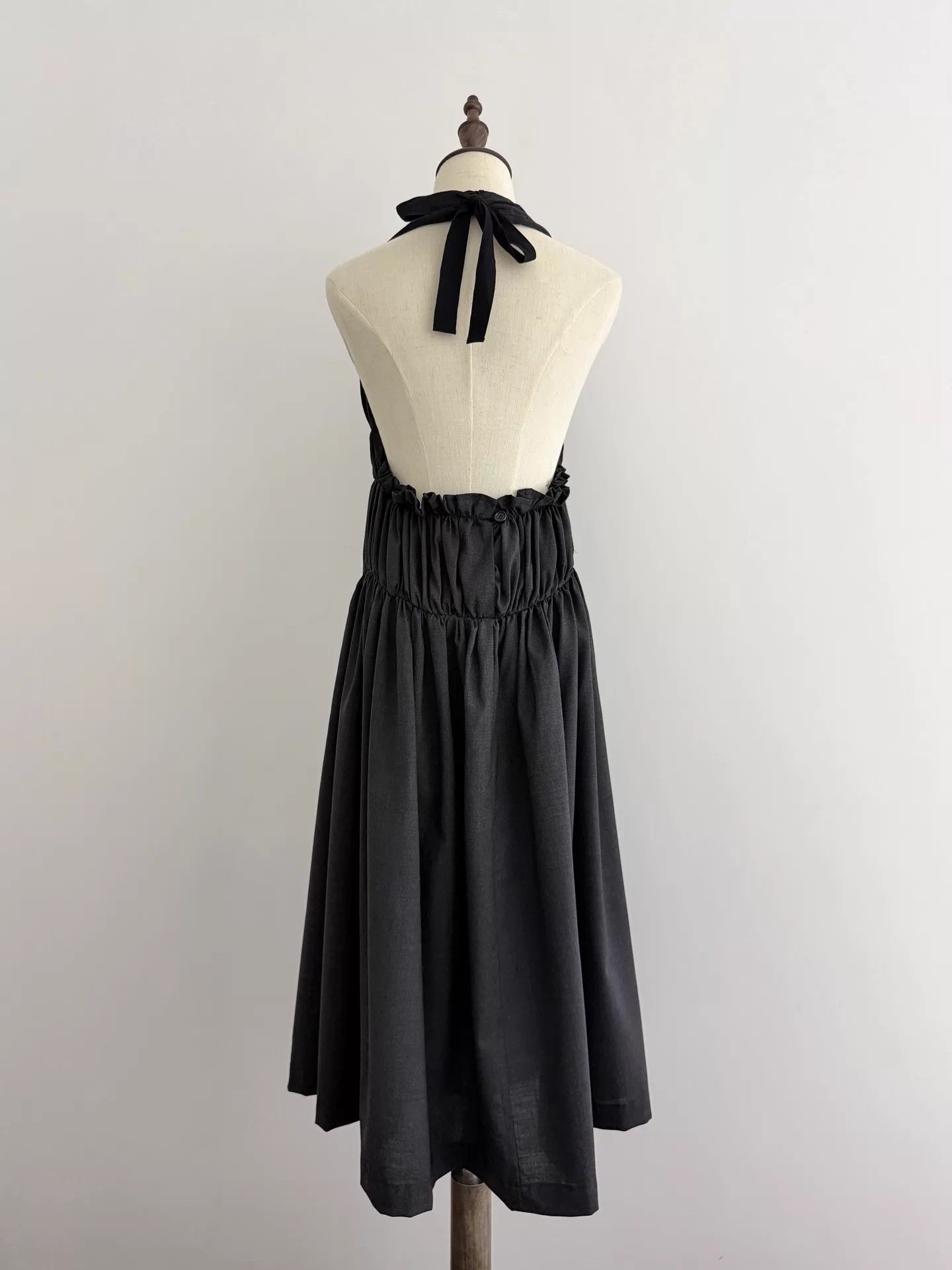 Comme des Garcons CDG Irregular Ruffled Strap Skirt Deep Gray Wool M Size M / US 6-8 / IT 42-44 - 4 Thumbnail