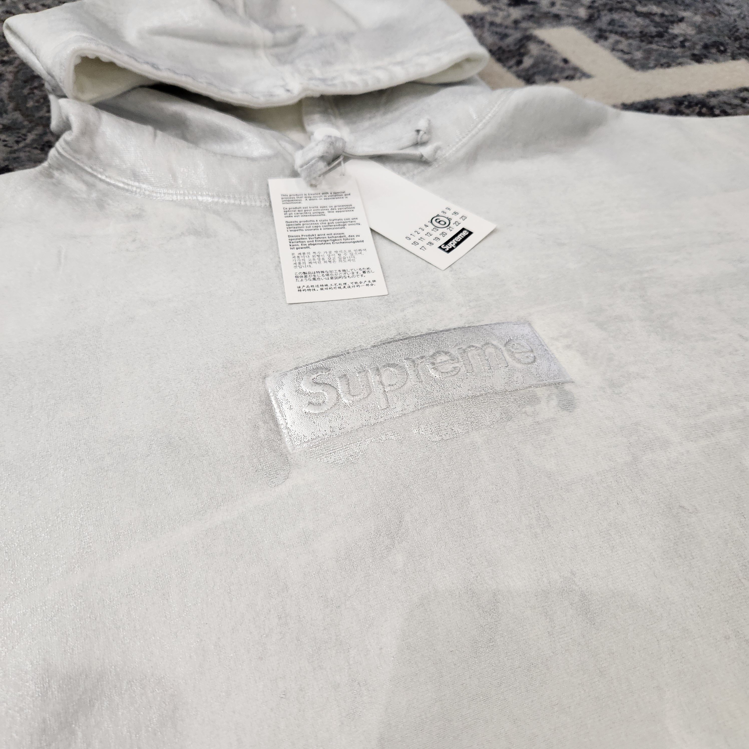 Supreme SUPREME MM6 MAISON MARGIELA FOIL BOX HOODIE - XXL LOGO 