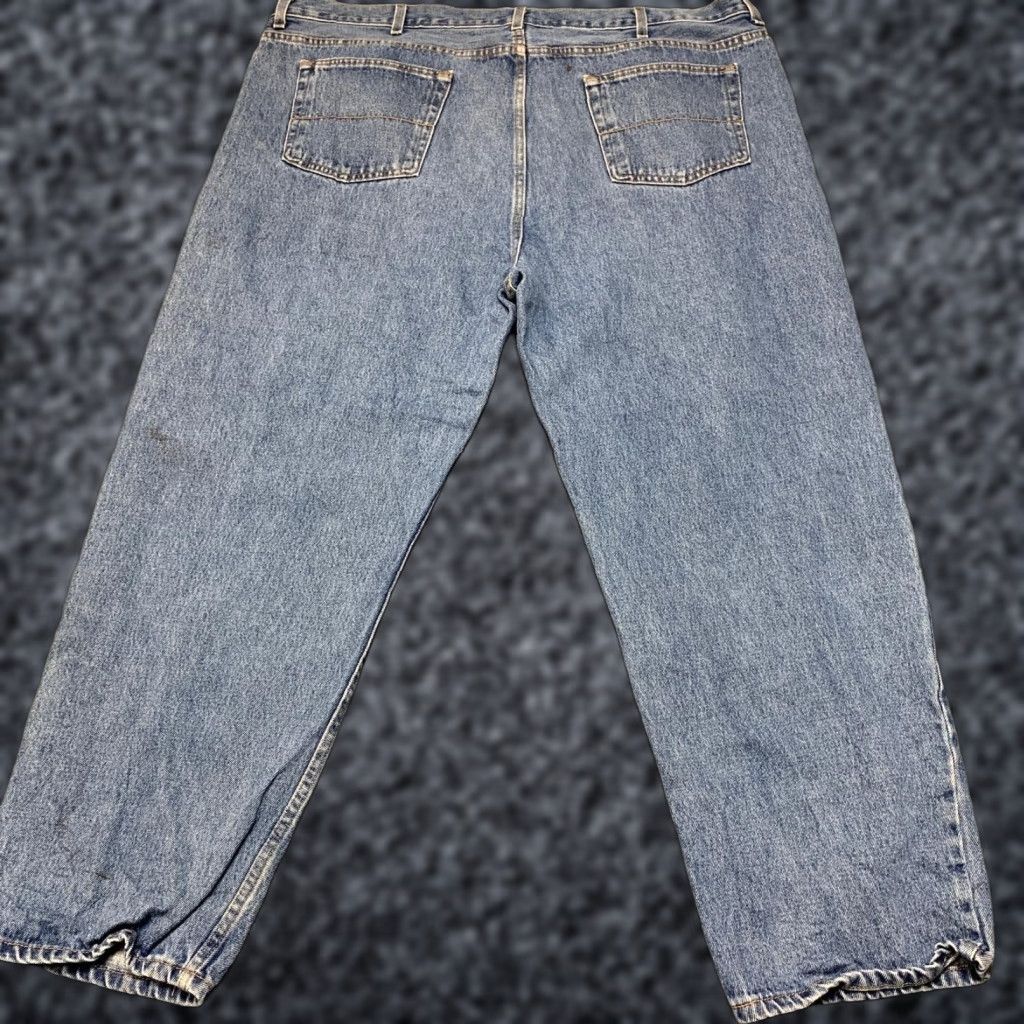 Faded Glory Faded Glory Jeans Mens 46x30 Blue Denim Cotton Relaxed Fit Straight Leg Outdoor Jeans Mens 46 Blue Cotton Denim Relaxed Straight Leg 5-Pocket Modern Size US 30 / EU 46 - 1 Thumbnail