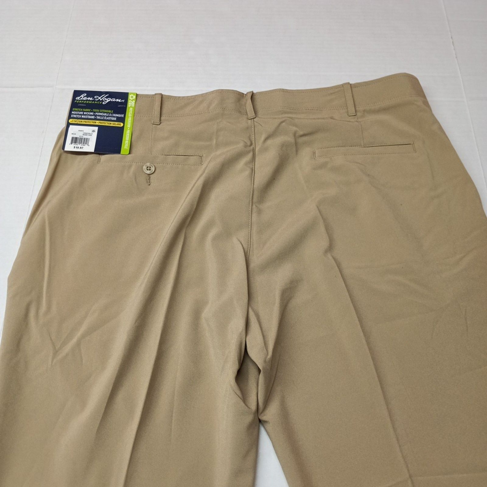 Other Ben Hogan Men Pants 40x30 Khaki Tan Flex Waist Stretch Chino Size US 40 / EU 56 - 7 Thumbnail