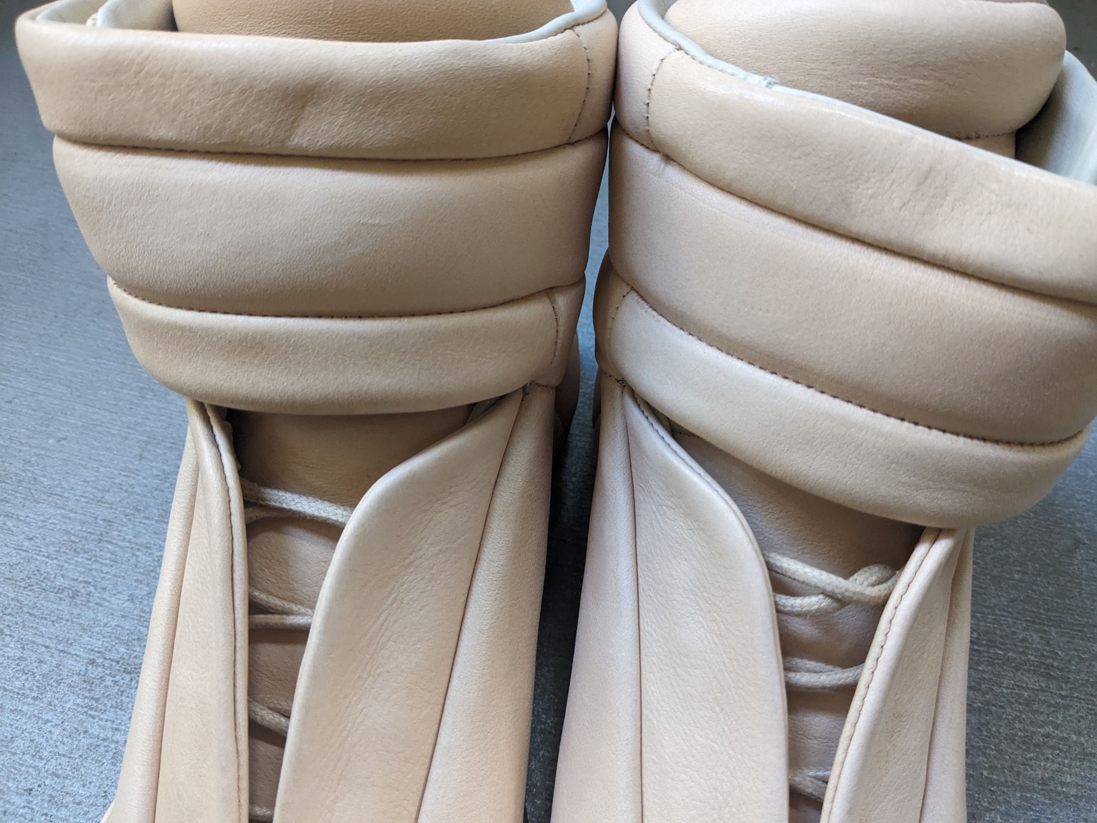 Maison Margiela Maison Margiela Future Beige 10 43 Leather High Tops Rare Size US 10 / EU 43 - 4 Thumbnail