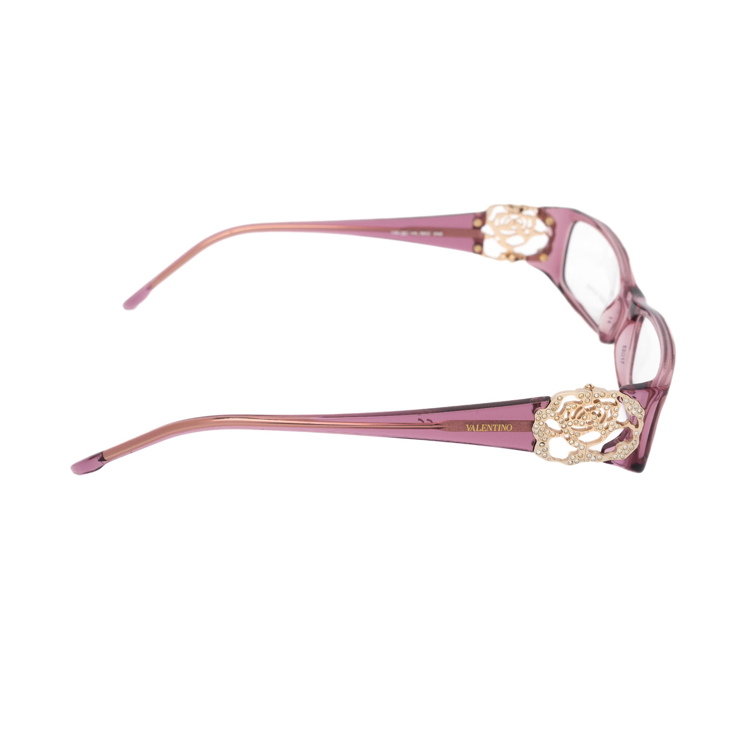Valentino Valentino '00s Violet Rose with Gems Glasses Size ONE SIZE - 3 Thumbnail
