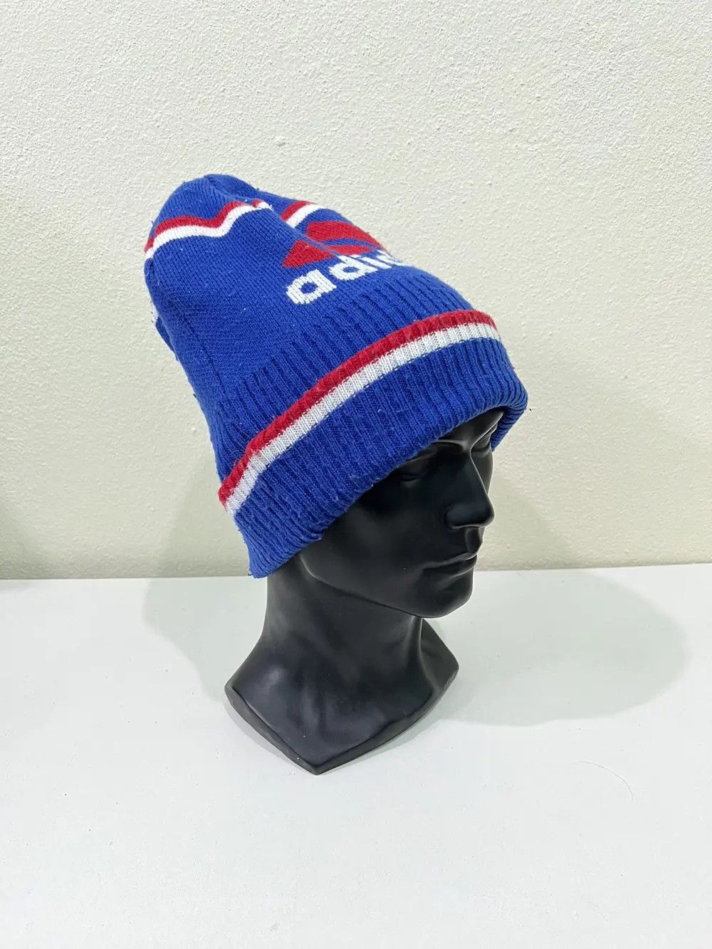 Adidas × Vintage Vintage Adidas Spell Out Beanie Hat Size ONE SIZE - 4 Thumbnail