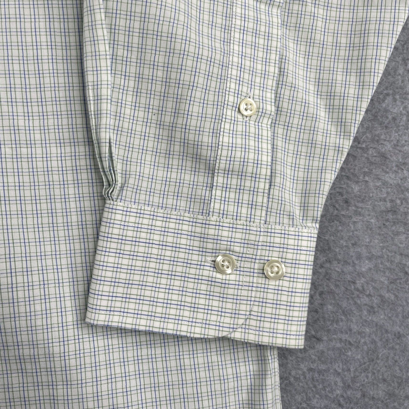 Brooks Brothers Brooks Brothers 346 Shirt Dress Shirt Mens 16 Blue Check Non-Iron Button Up Long Sleeve Regular Mens Size US L / EU 52-54 / 3 - 2 Thumbnail