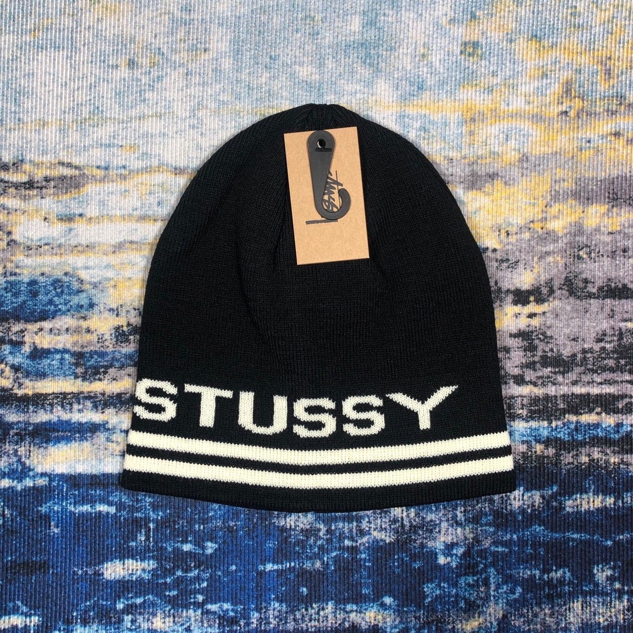 Vintage Stussy Jacquard Stripe Skullcap Beanie | Grailed