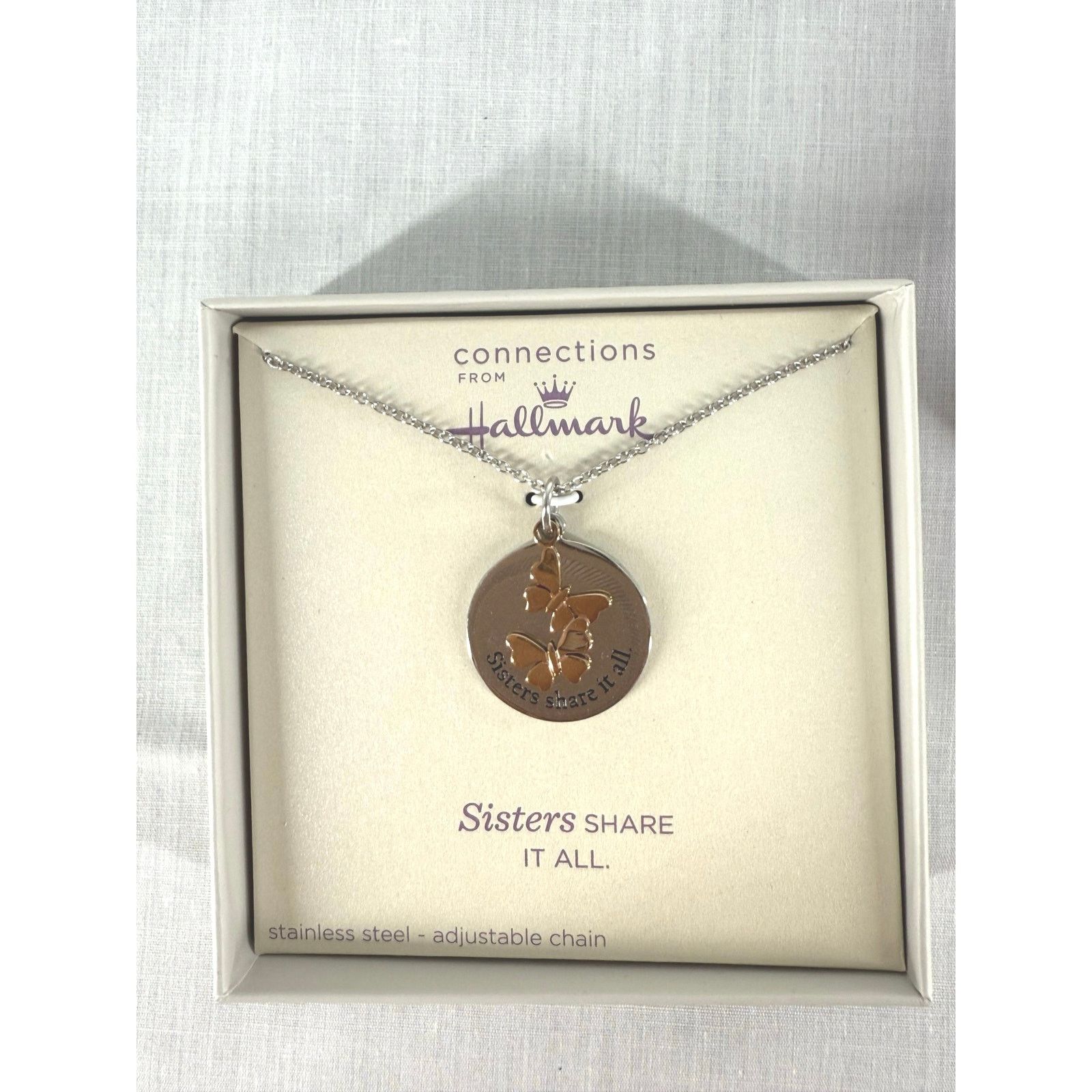 Other NWT Hallmark S/S “Sisters Share it All” Butterfly Pendant Size ONE SIZE - 3 Thumbnail