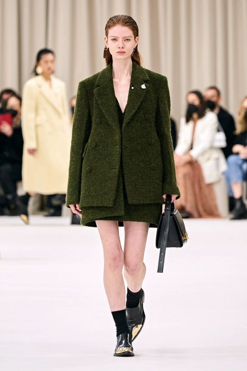 Jil Sander Jil Sander Moss green double-breasted long coat Size 4XL / US 24-26 - 4 Thumbnail