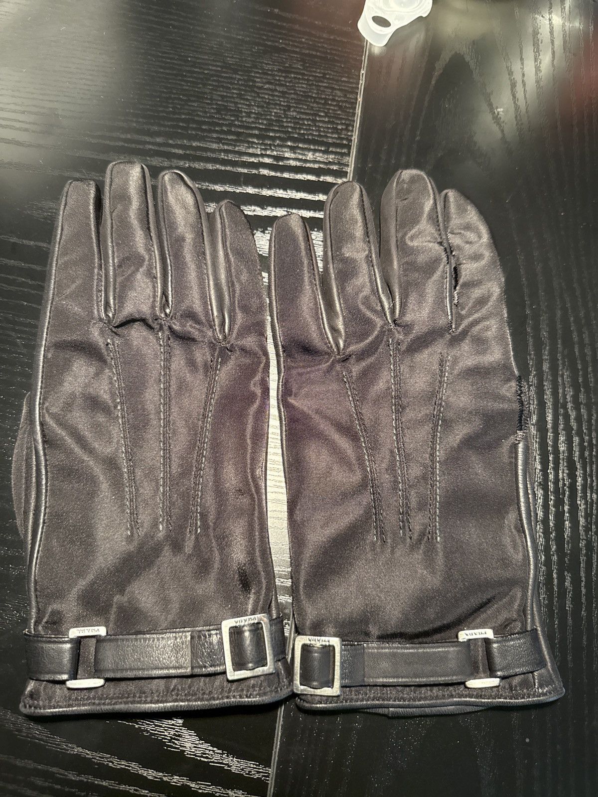 Prada Vintage Prada lambskin/nylon gloves Size ONE SIZE - 1 Thumbnail