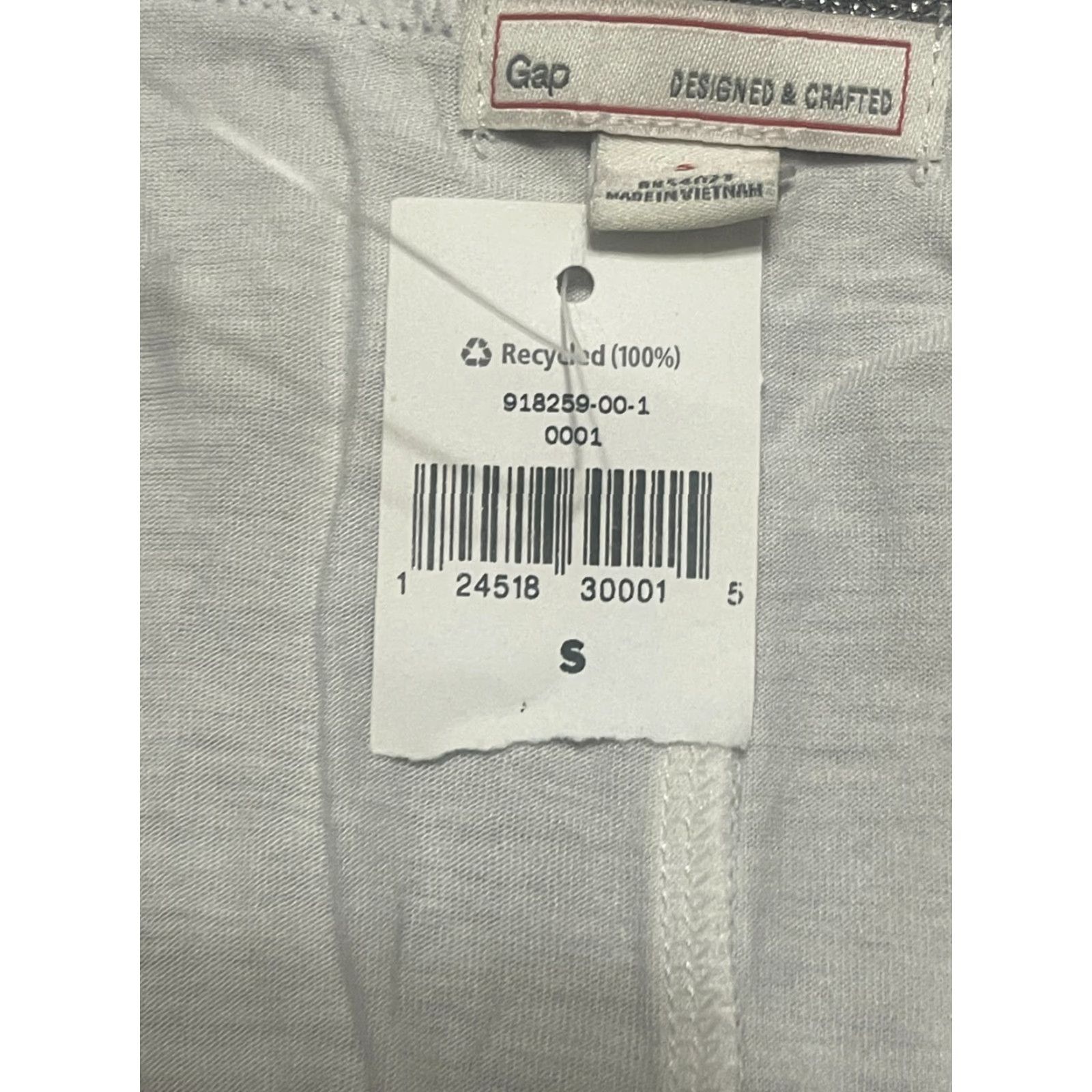 Gap GAP Tank Top Women's Small White Silver Scoop Neck NWT Tank Shirt Casual Basic Size S / US 4 / IT 40 - 4 Thumbnail