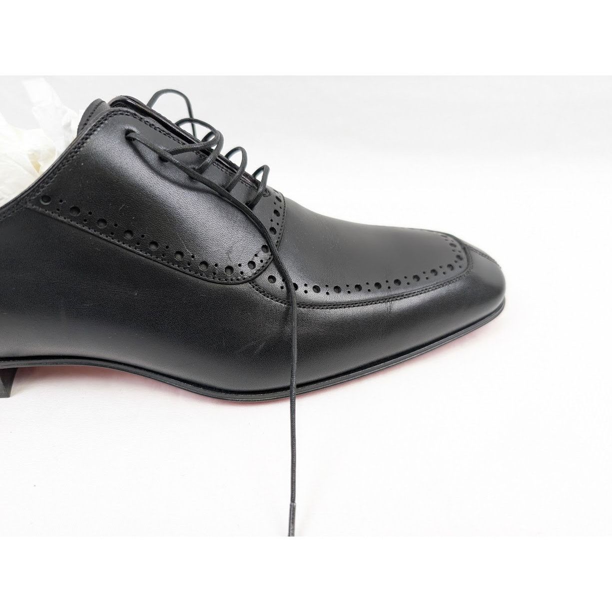Christian Louboutin o1rshd1 Calf Flat Shoes in Black Size US 8 / EU 41 - 4 Thumbnail