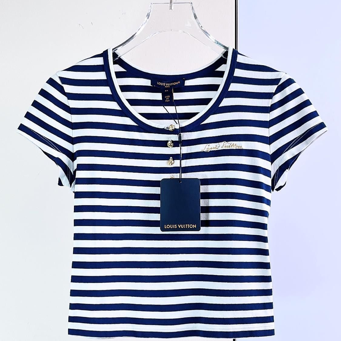 Louis Vuitton Louis Vuitton Striped T-Shirt Size XS Size XS / US 0-2 / IT 36-38 - 1 Thumbnail