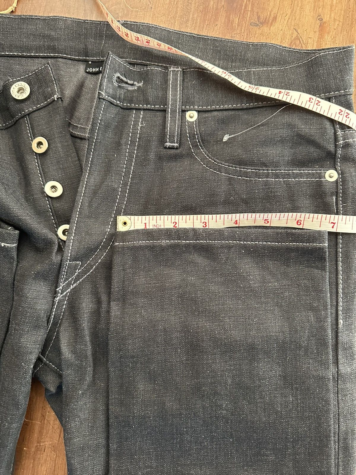 John Elliott Japanese straight cut selvedge in black denim Size US 30 / EU 46 - 2 Thumbnail