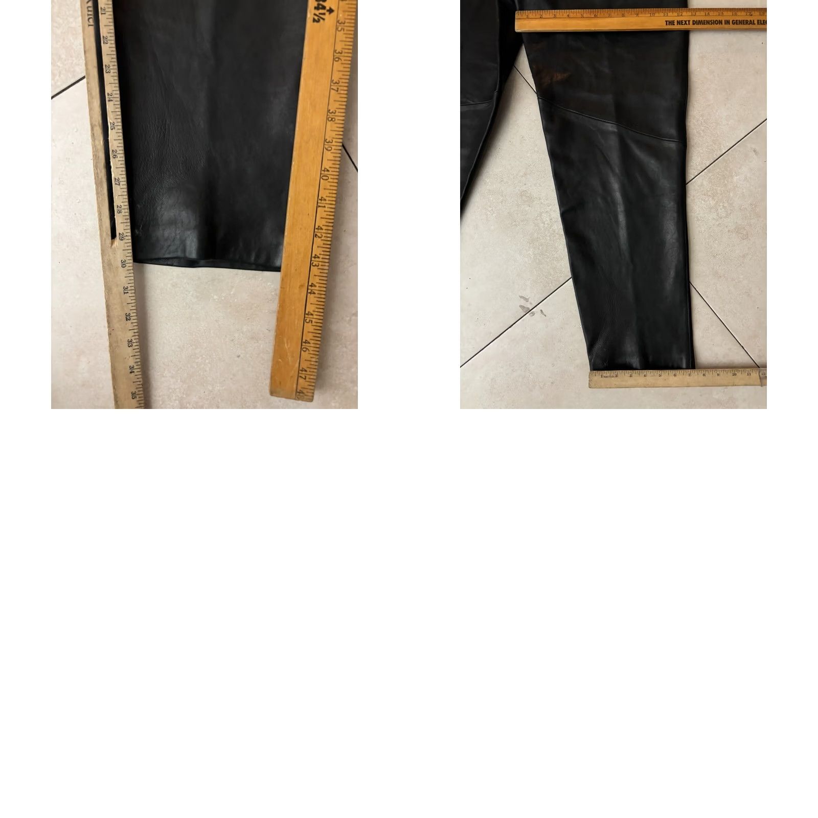 Saks Fifth Avenue VINTAGE Saks Fifth Avenue Folio Collection Pants High Rise Pleated Black Leather Women Size 8 Size 30" / US 8 / IT 44 - 7 Thumbnail