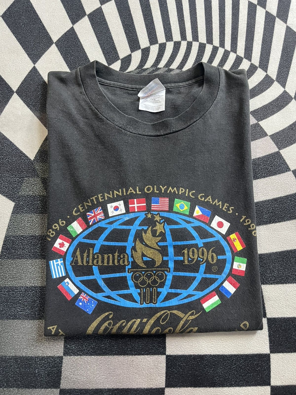 USA Olympics Vintage Atlanta 1996’s Olympic Games Coca Cola promo Tshirt Size US M / EU 48-50 / 2 - 1 Thumbnail