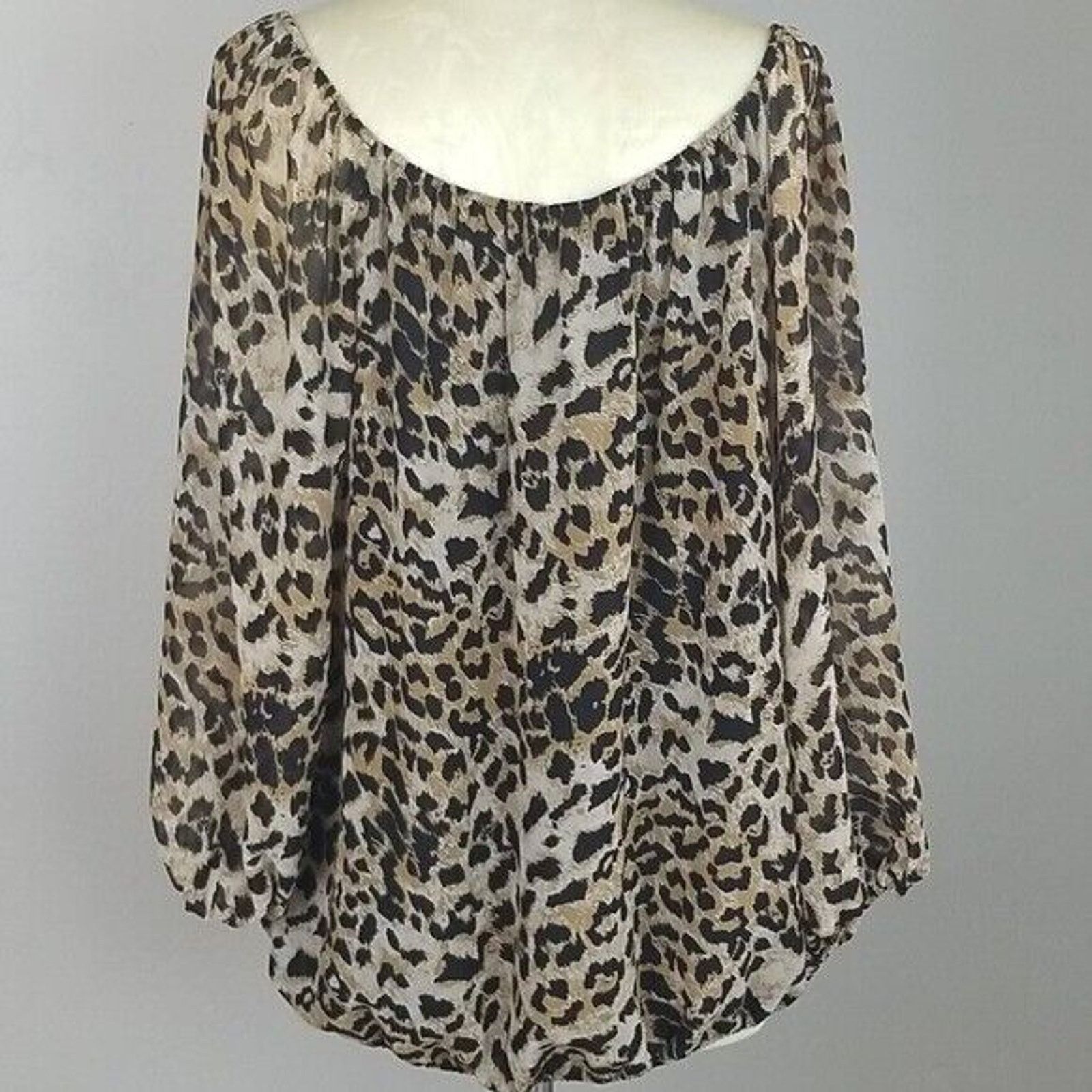 Vince Camuto Vince Camuto Top Plus Size Top Animal Print Long Sleeve 1X Size XXL / US 16-18 / IT 52-54 - 4 Thumbnail