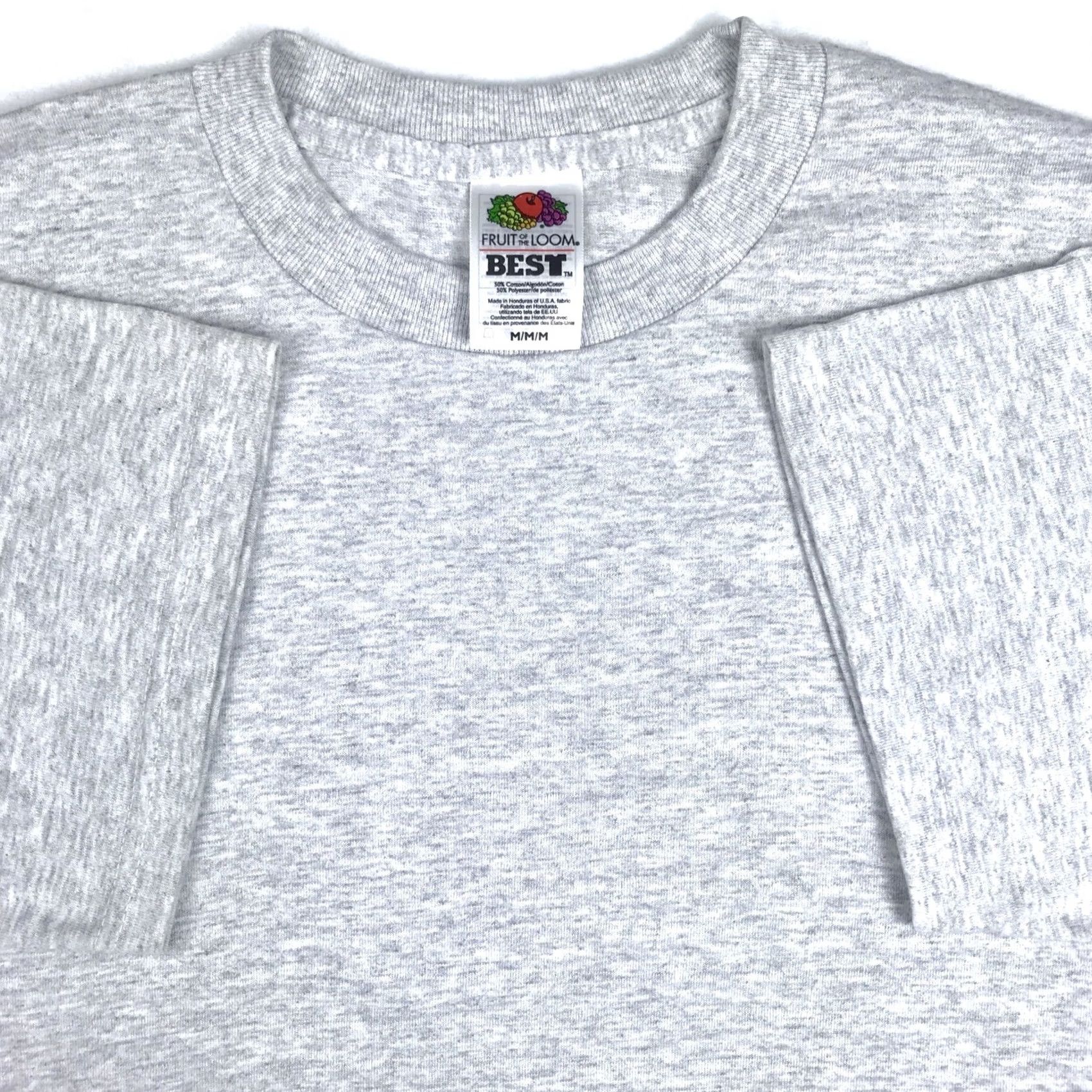 Fruit Of The Loom VINTAGE Fruit of the Loom Gray T-Shirt MEDIUM Men Short Sleeve Crew Neck 90s 80s Cotton Blend Classic Solid Size US M / EU 48-50 / 2 - 2 Thumbnail